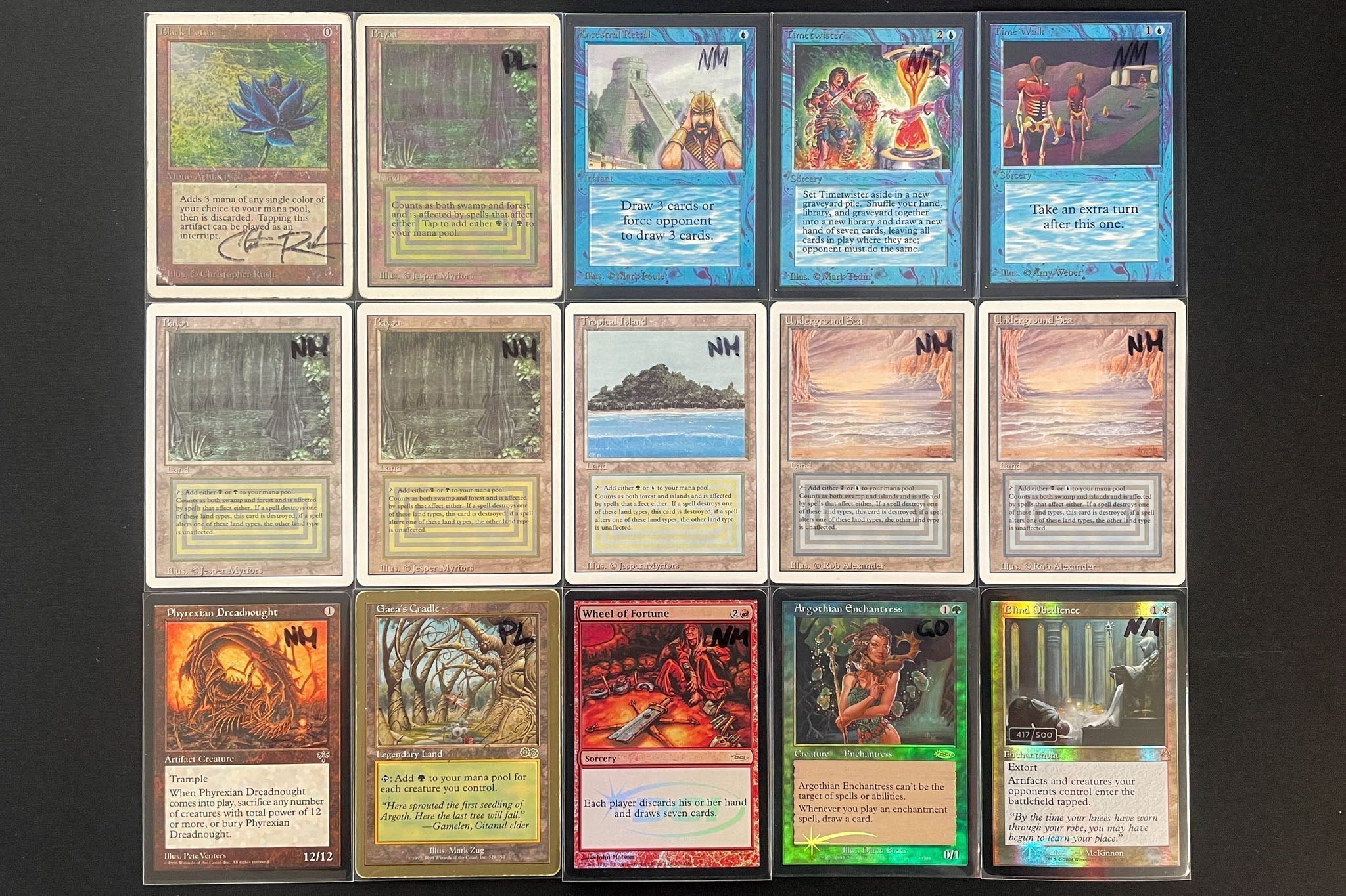 New Arrivals: Unlimited Black Lotus, CE Power Nine, Near Mint Duals