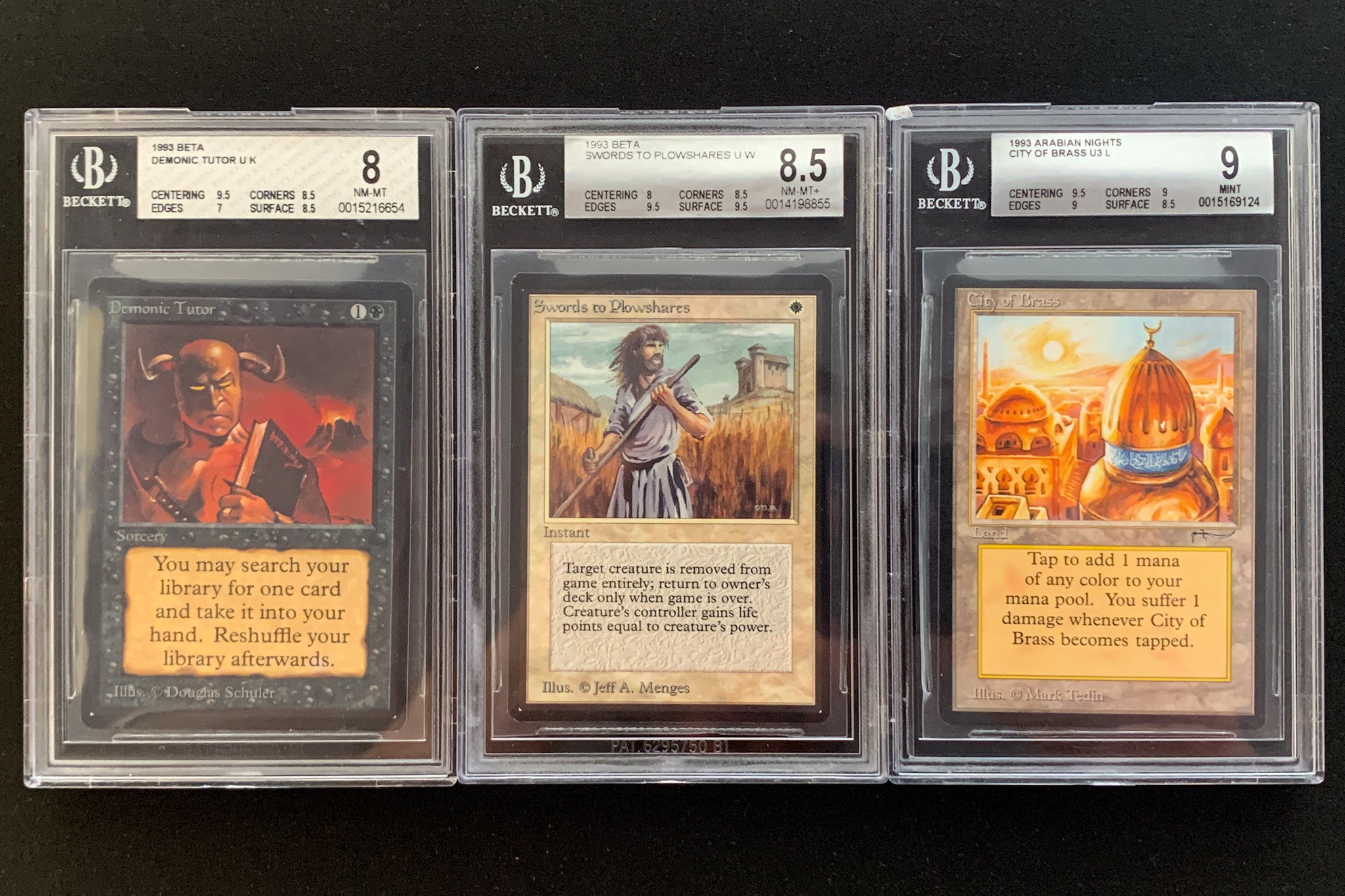 psa mtg cards 1993 Magic: The Gathering Beta Non-Sports/TCG Cards