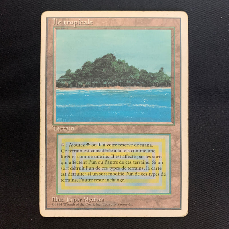 Tropical Island - Foreign White Bordered - French