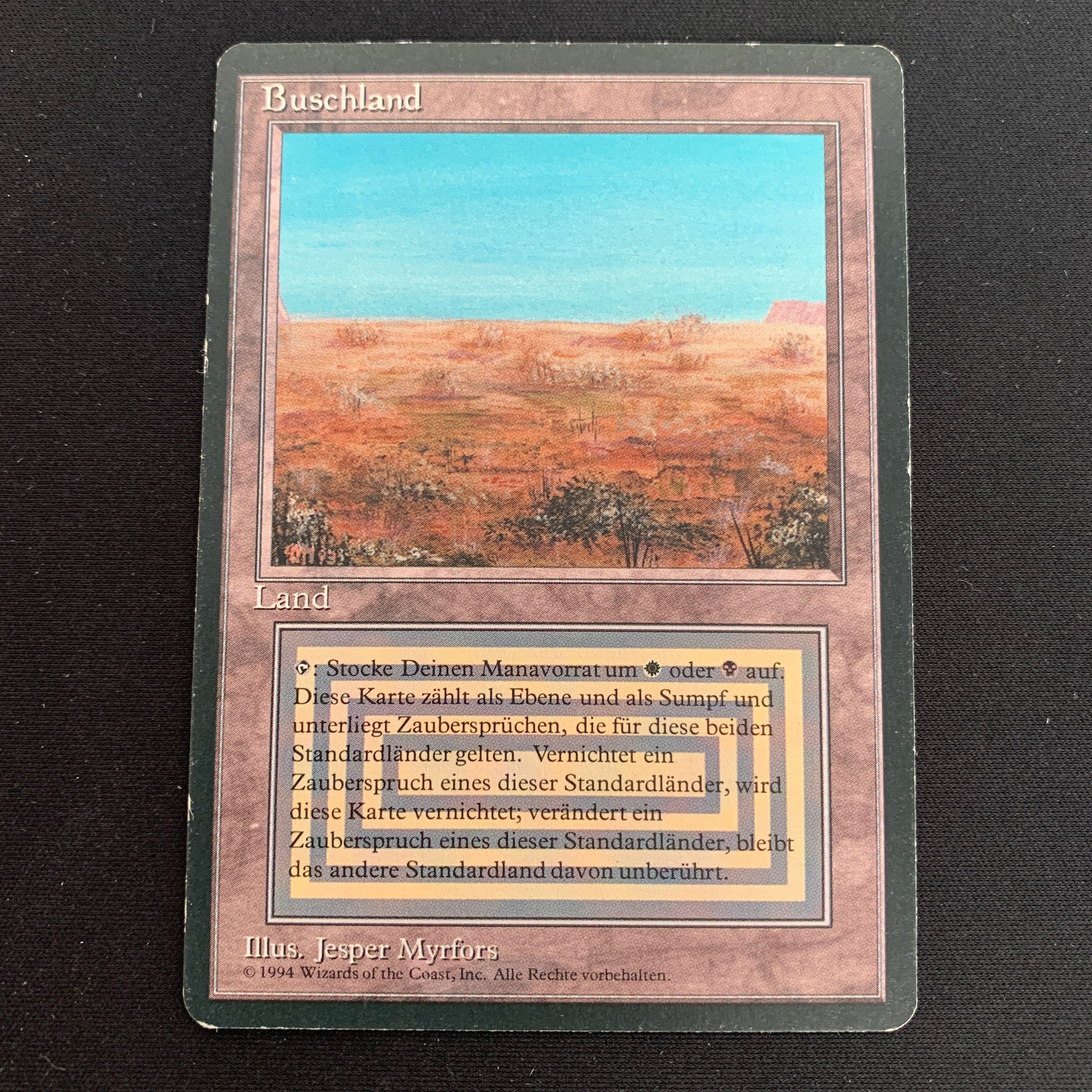 MTG Singles - Scrubland - Foreign Black Bordered - German - LP - 21978