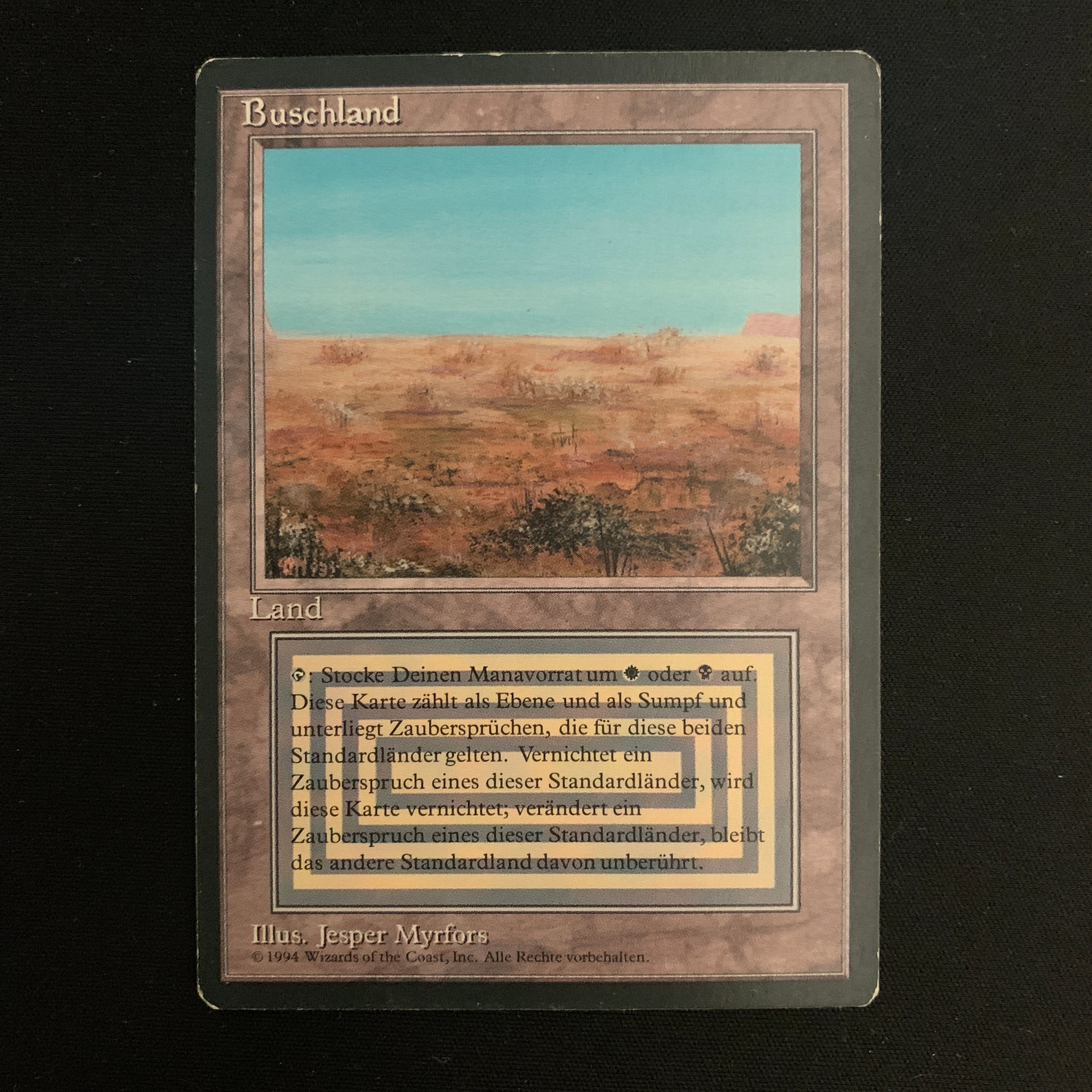 MTG Singles - Scrubland - Foreign Black Bordered - German - LP - 22554