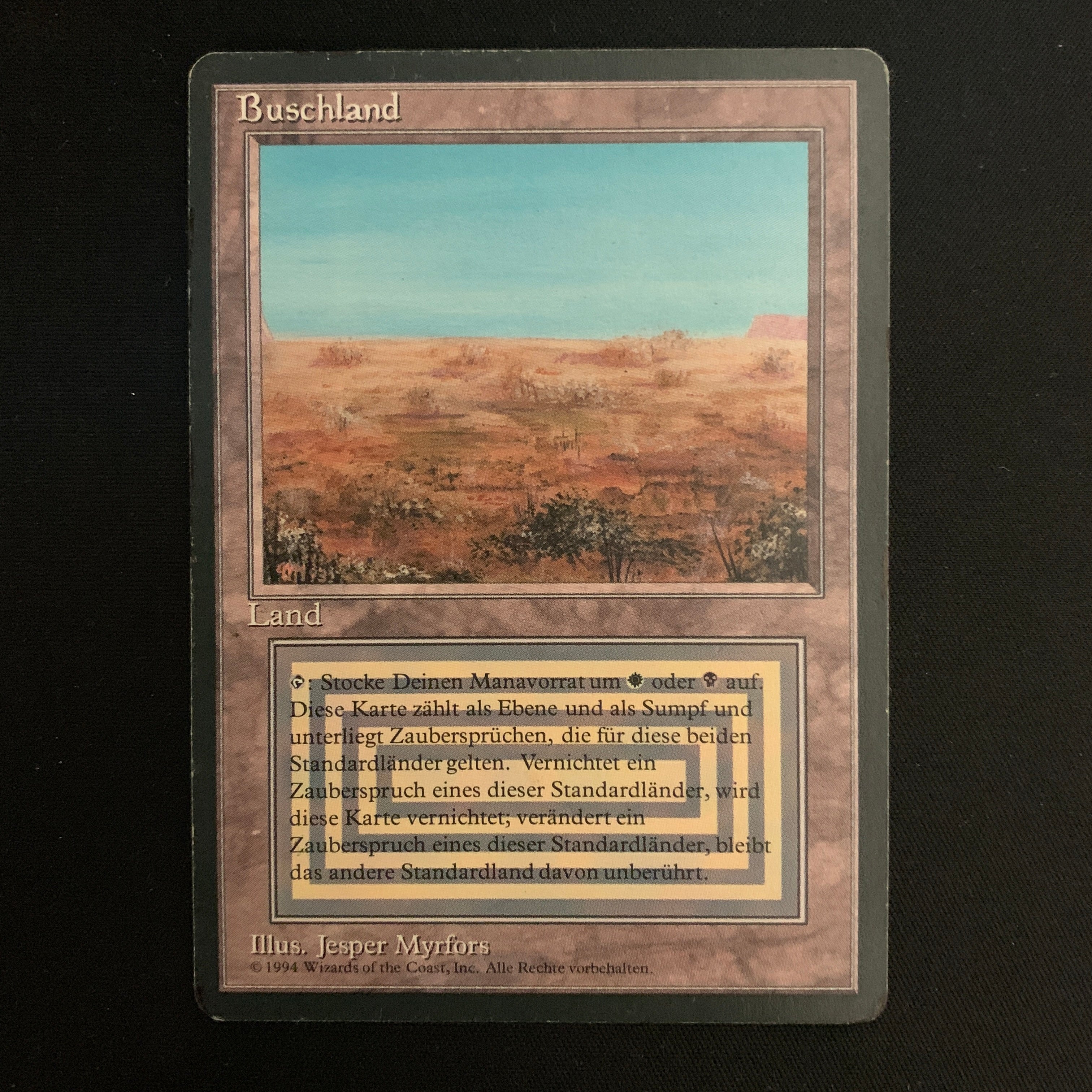 MTG Singles - Scrubland - Foreign Black Bordered - German - PL - INKED - 22555