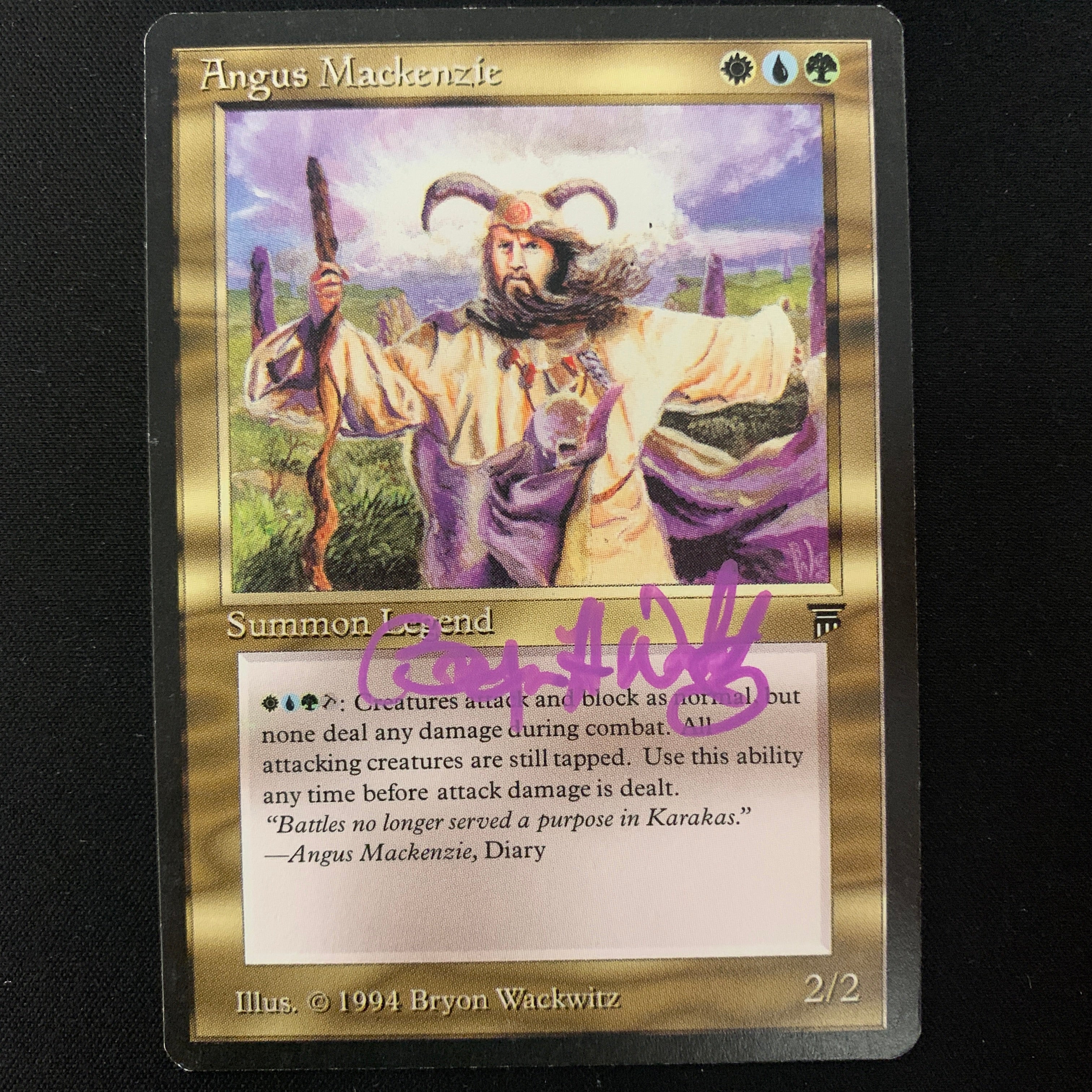 MTG Singles - Angus Mackenzie - Legends - NM - SIGNED - 23897