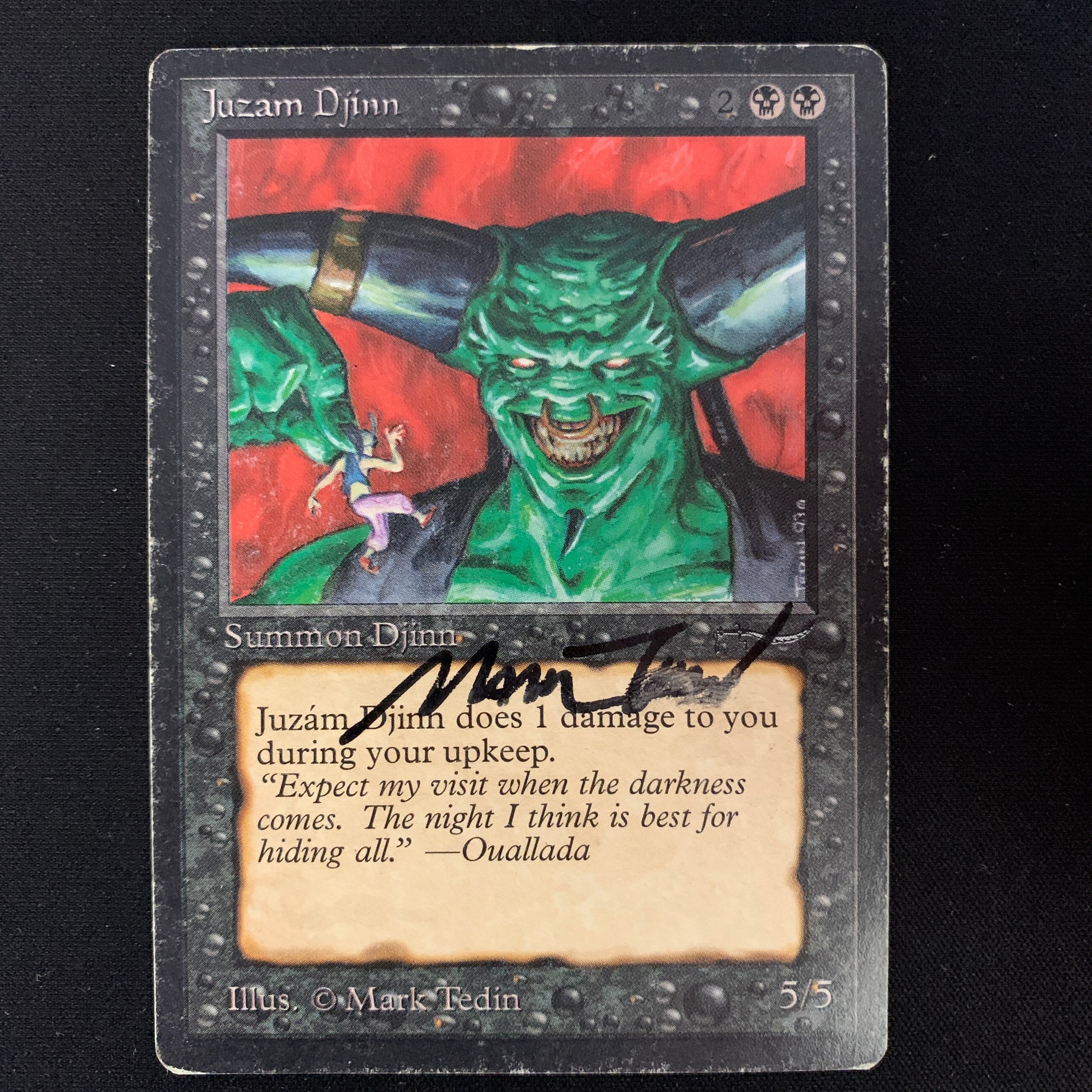 MTG Singles - Juzam Djinn - Arabian Nights - PL - SIGNED - 24367