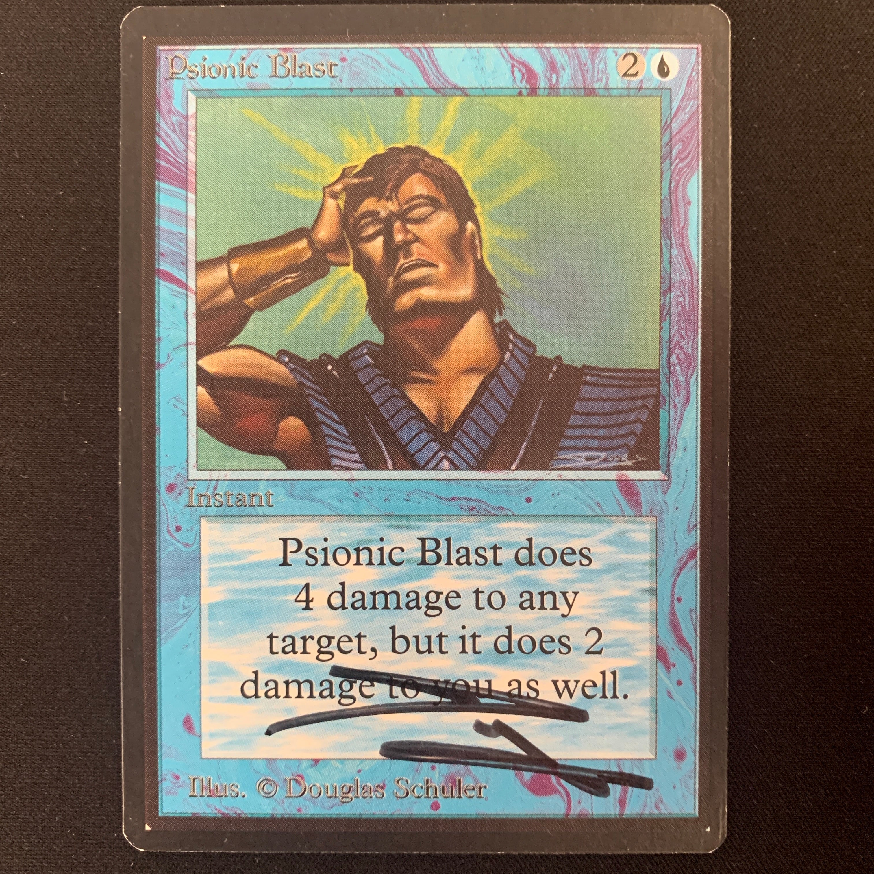MTG Singles - Psionic Blast - Beta - NM - SIGNED - 24759