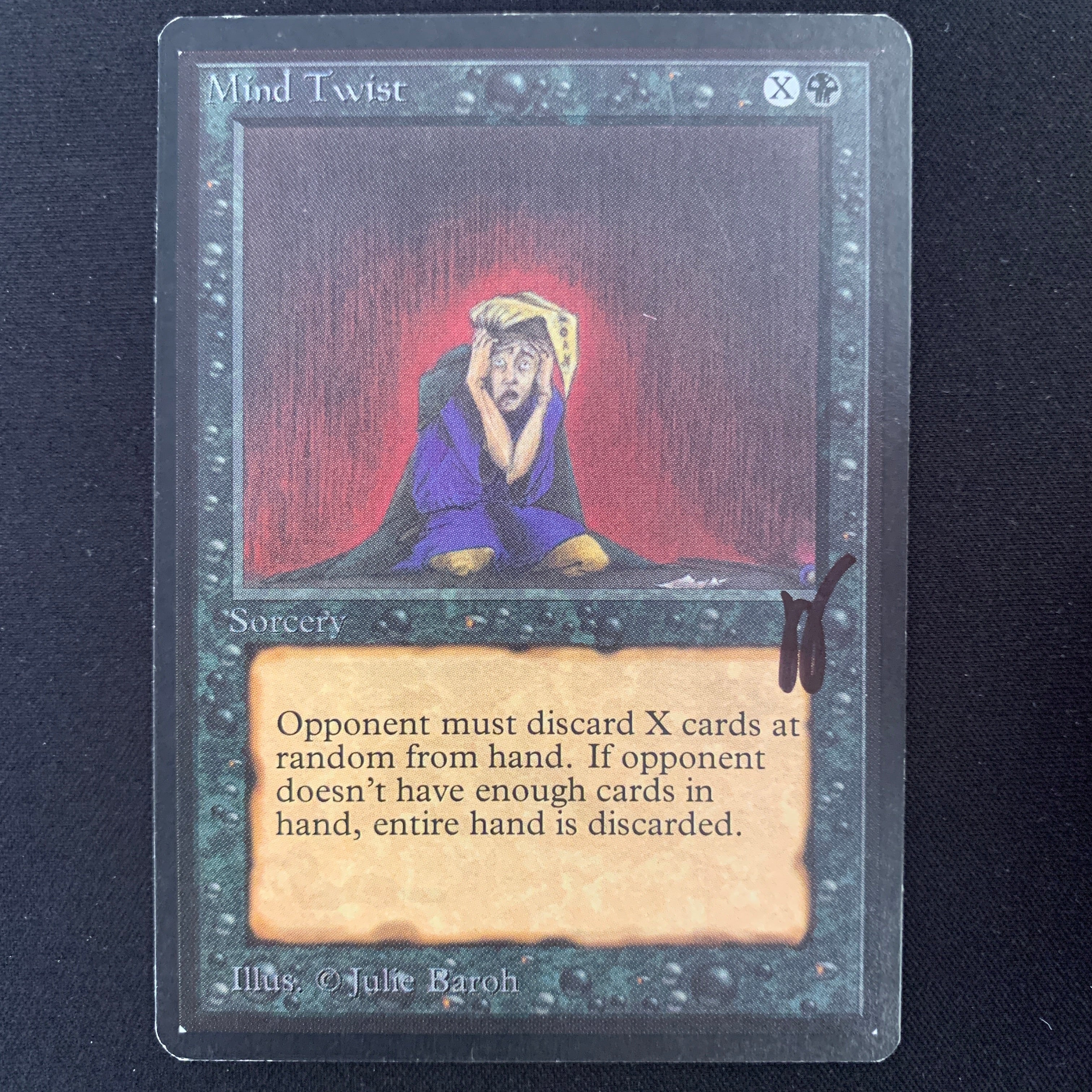 MTG Singles - Mind Twist - Beta - EX - SIGNED - 24767