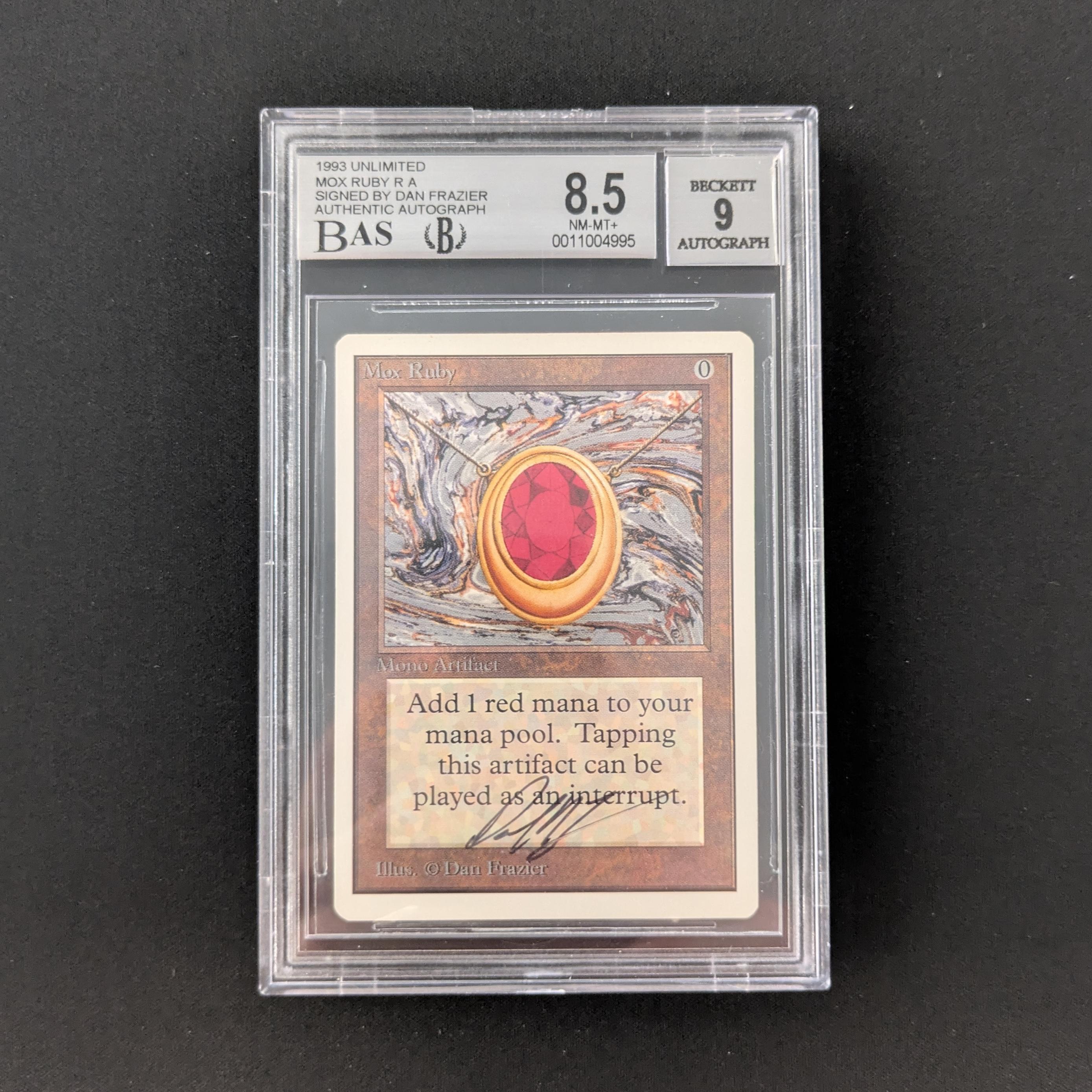 MTG Singles - Mox Ruby - Unlimited - BGS 8.5 - SIGNED - 26126