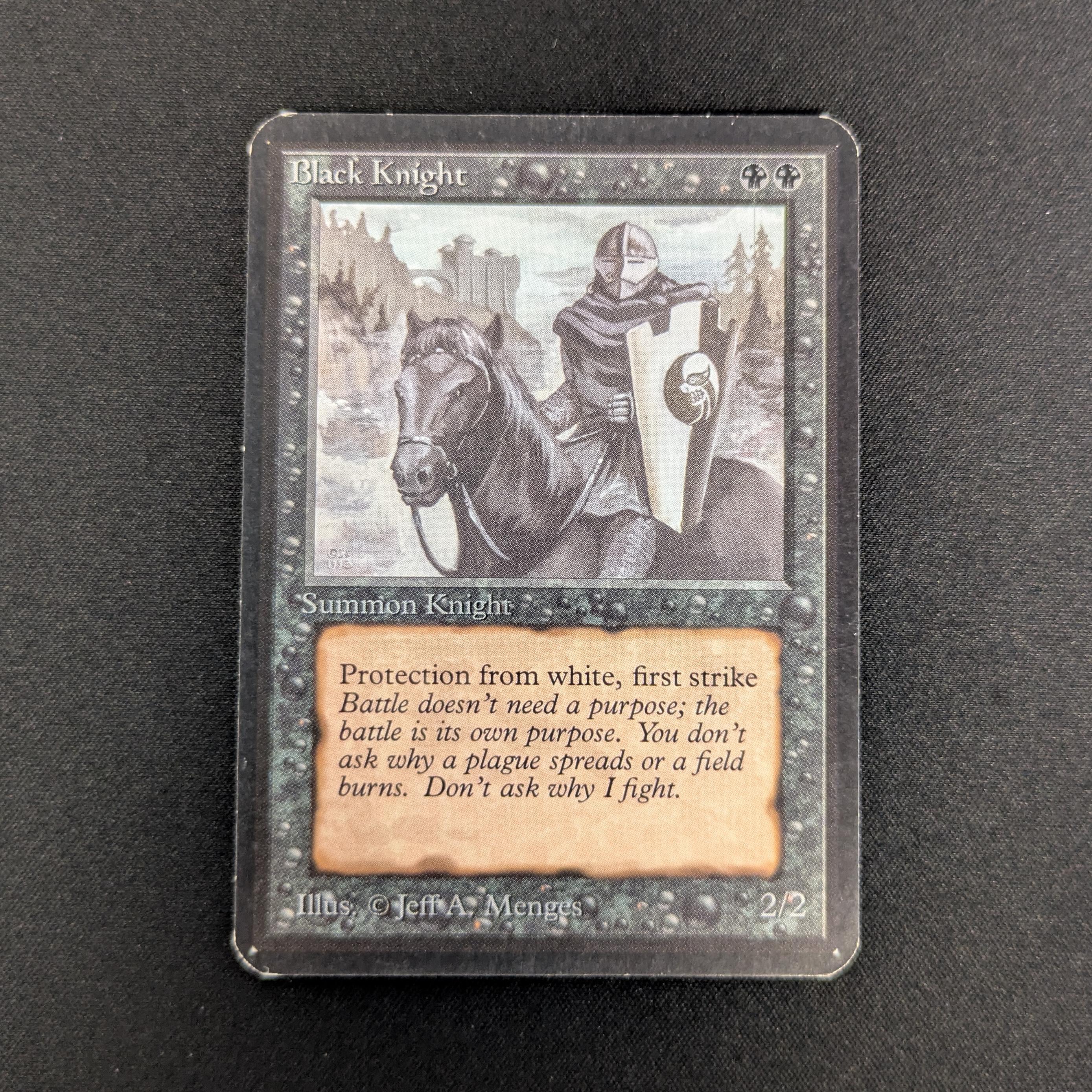 MTG Singles - Black Knight - Alpha - GD - BINDER DING - 26874