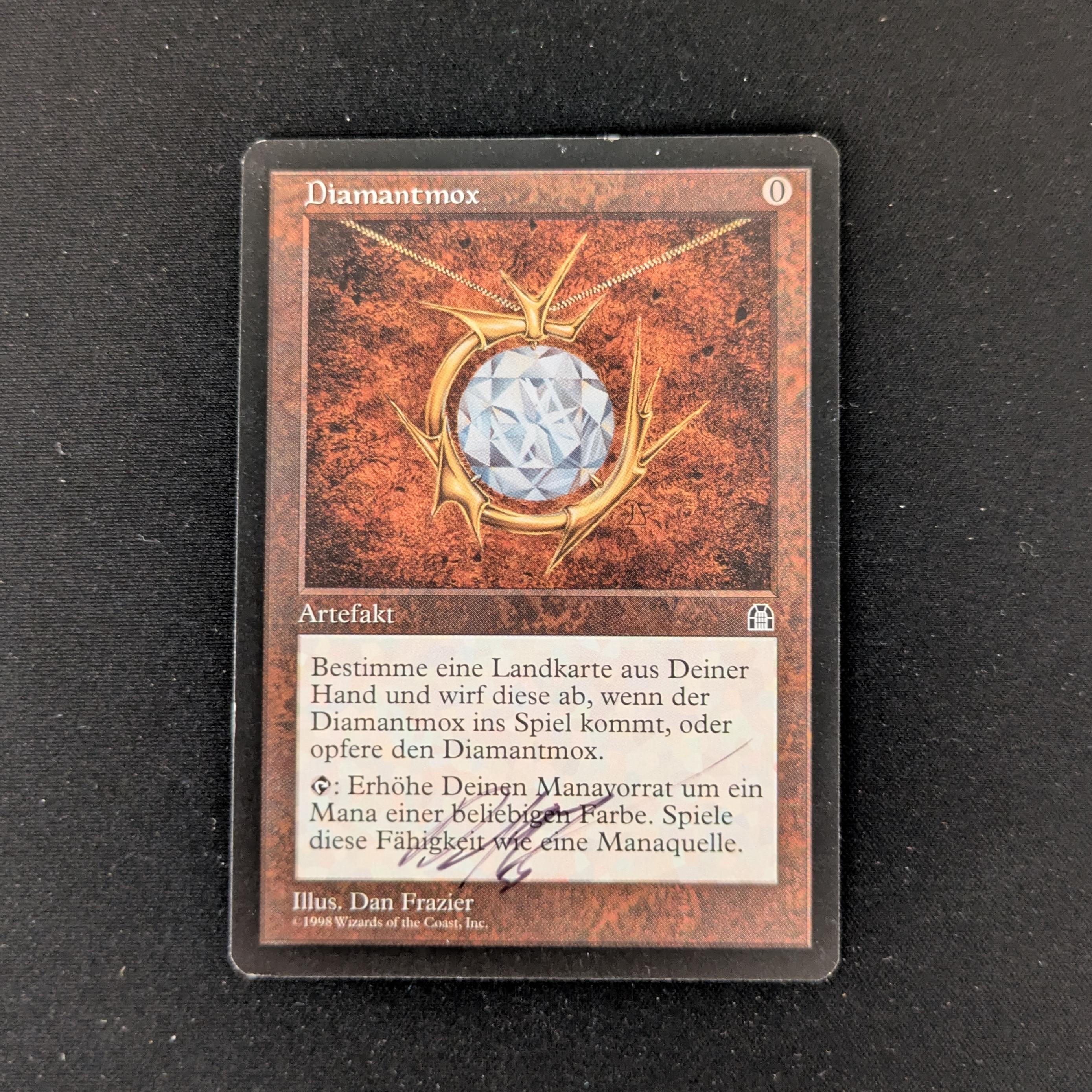 MTG Singles - Mox Diamond - Stronghold - German - GD - SIGNED - 27186