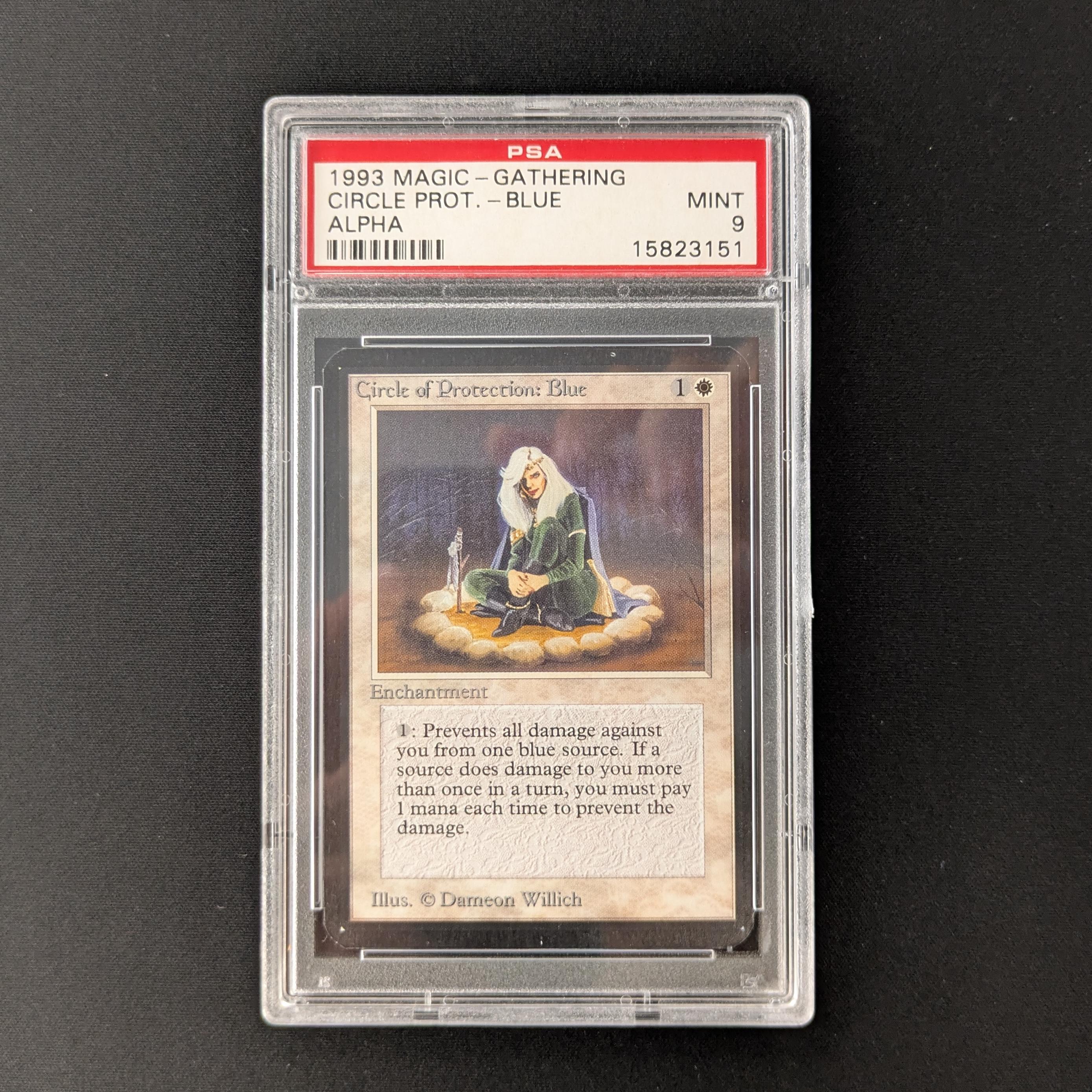 MTG Singles - Circle of Protection: Blue - Alpha - PSA 9 -