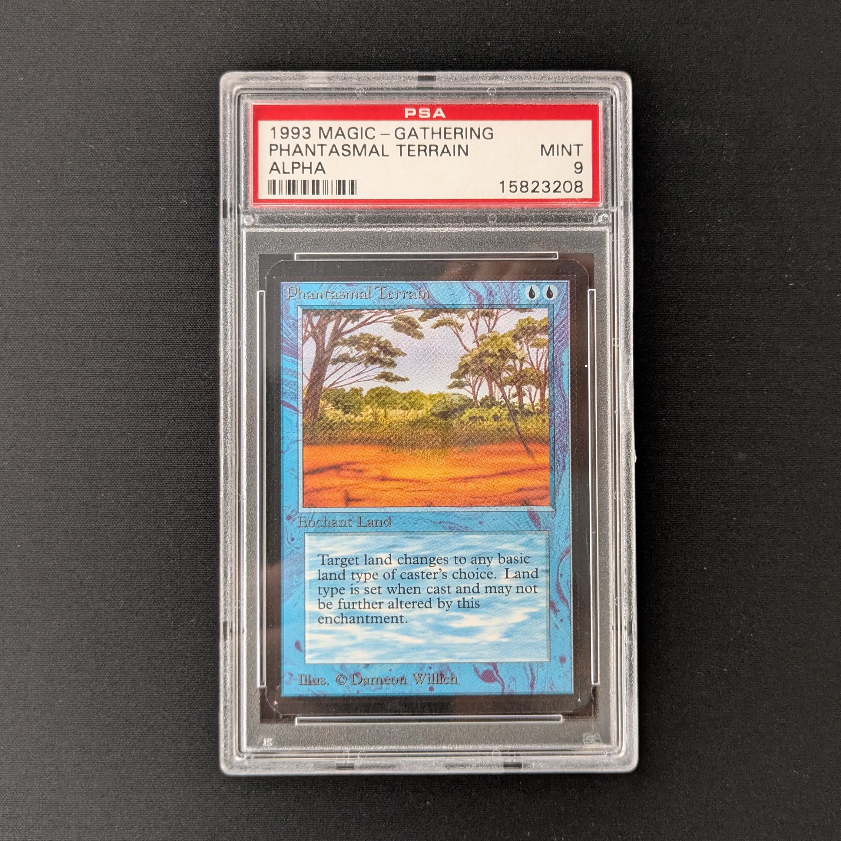 MTG Singles - Phantasmal Terrain - Alpha - PSA 9 -