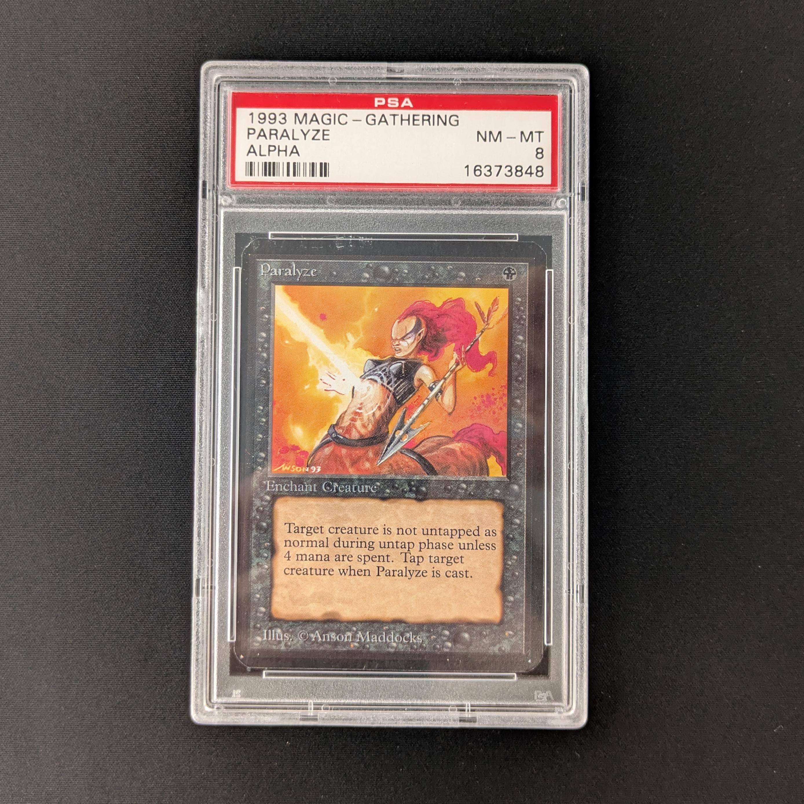 MTG Singles - Paralyze - Alpha - PSA 8 -
