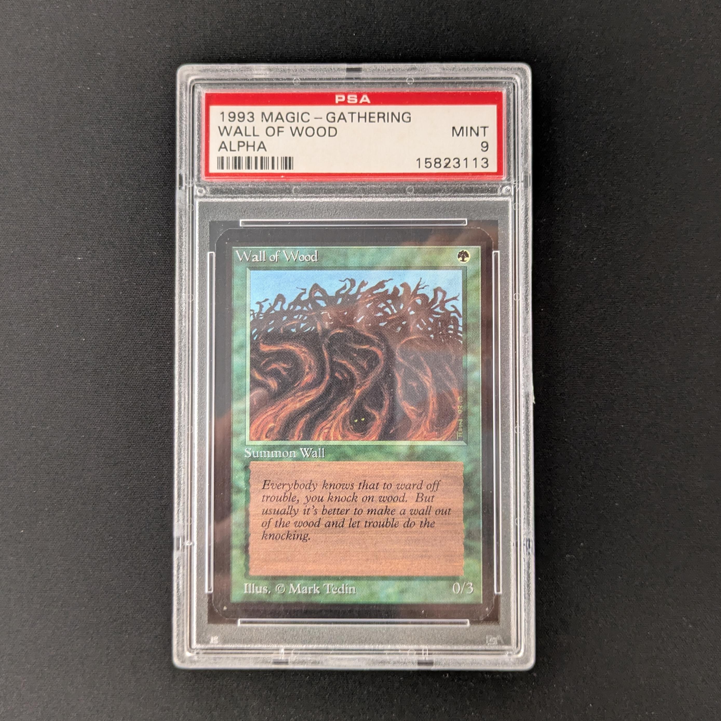 MTG Singles - Wall of Wood - Alpha - PSA 9 -