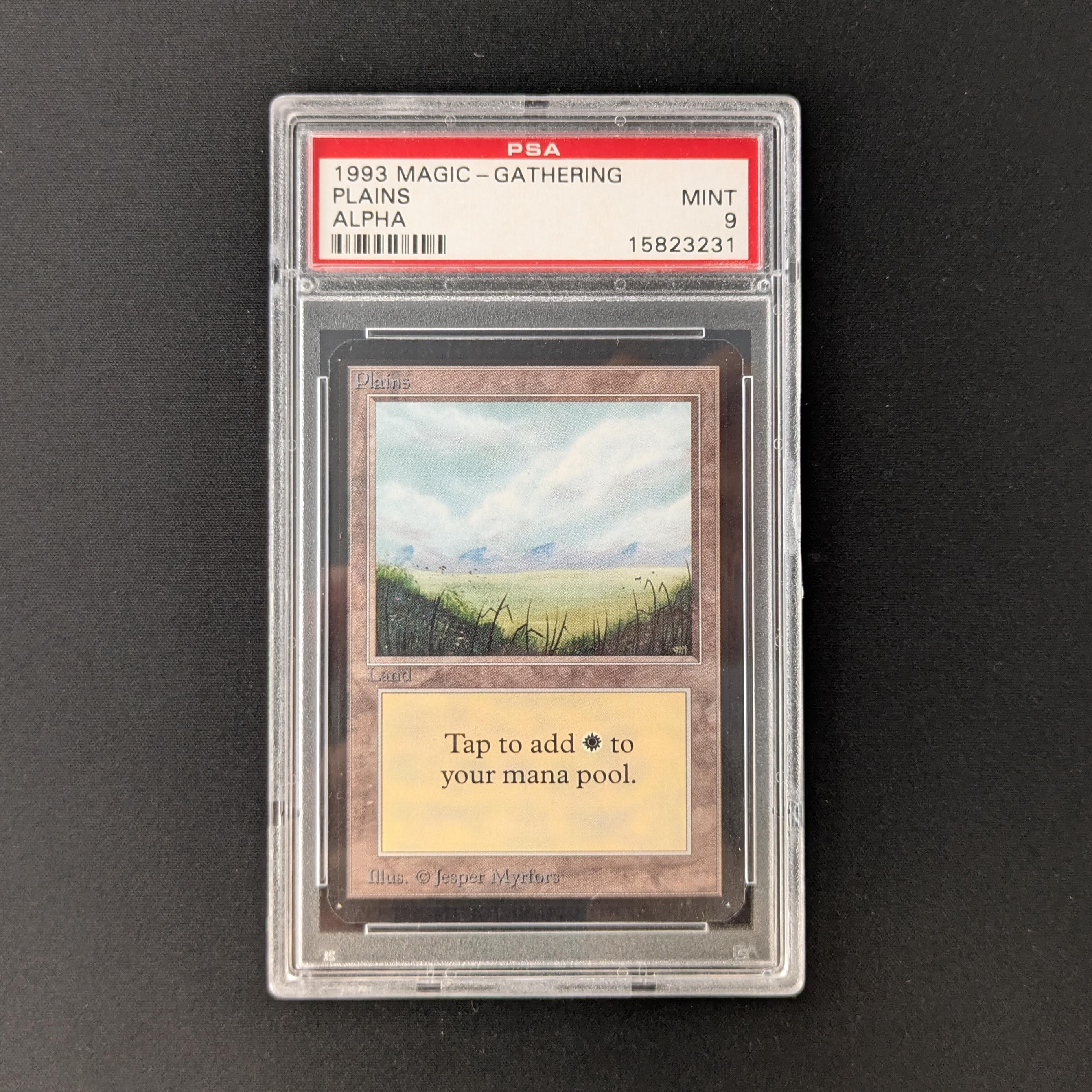 MTG Singles - Plains (V.1) - Alpha - PSA 9 -