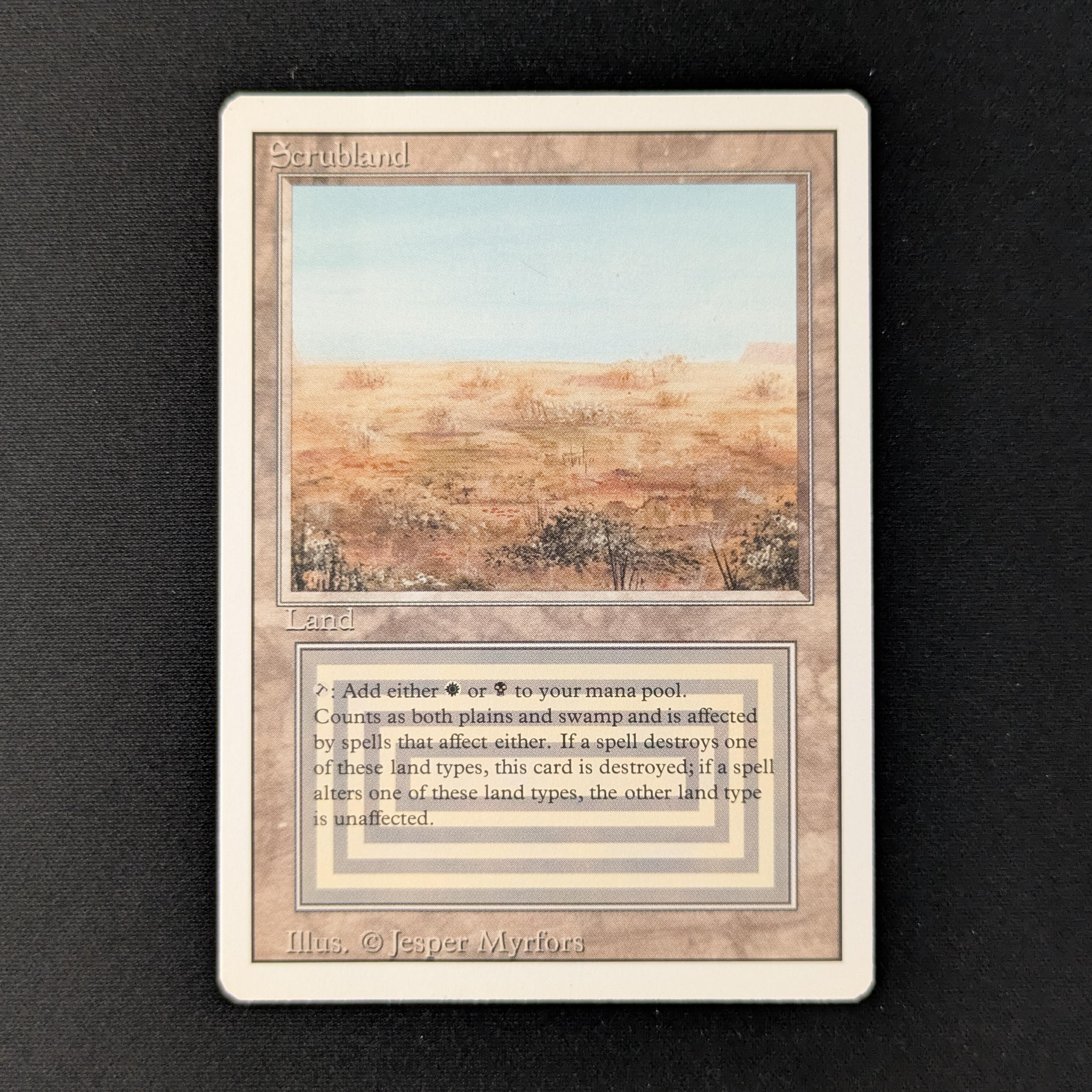 MTG Singles - Scrubland - Revised - GD - DENT - 27908
