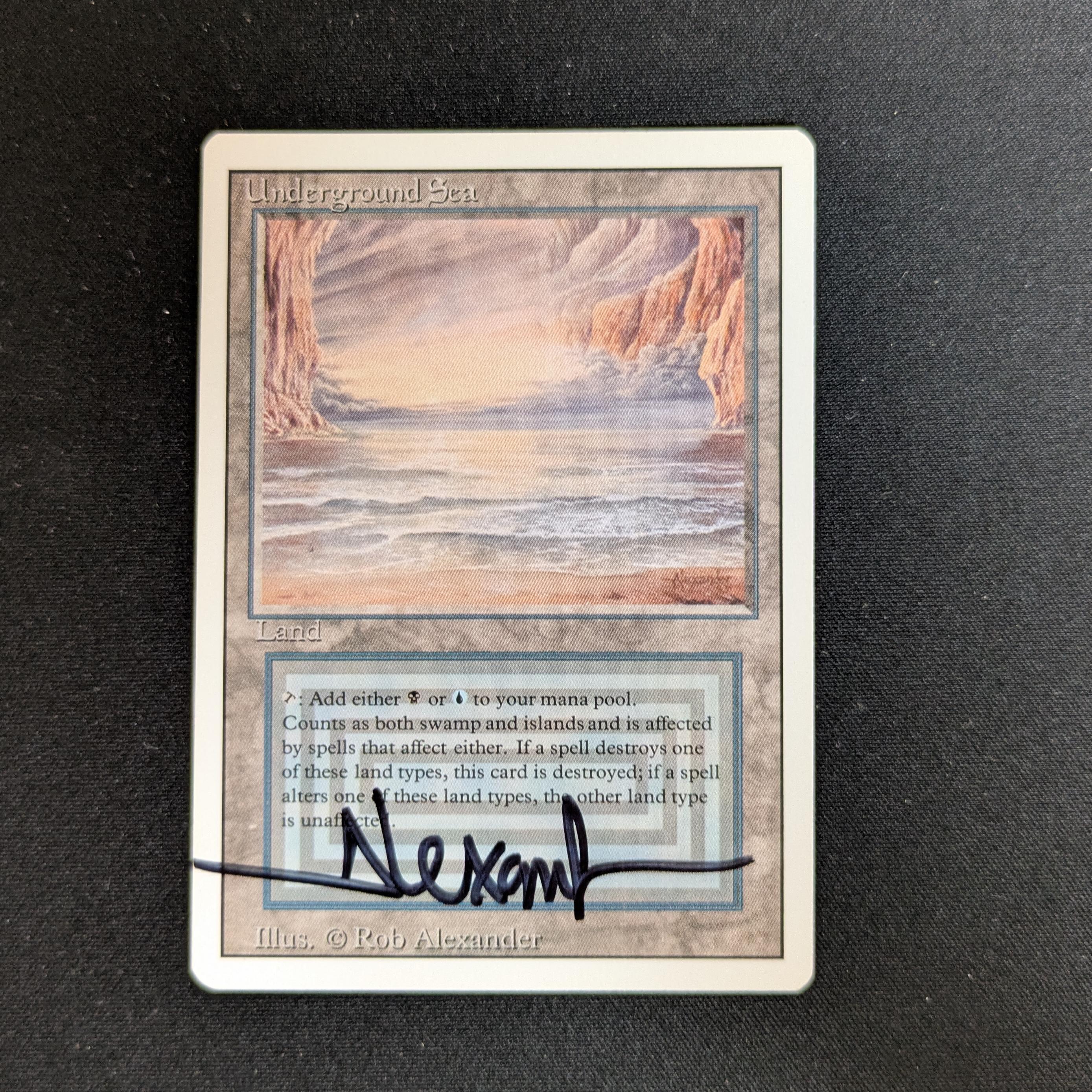 MTG Singles - Underground Sea - Revised - EX - SIGNED - 28284