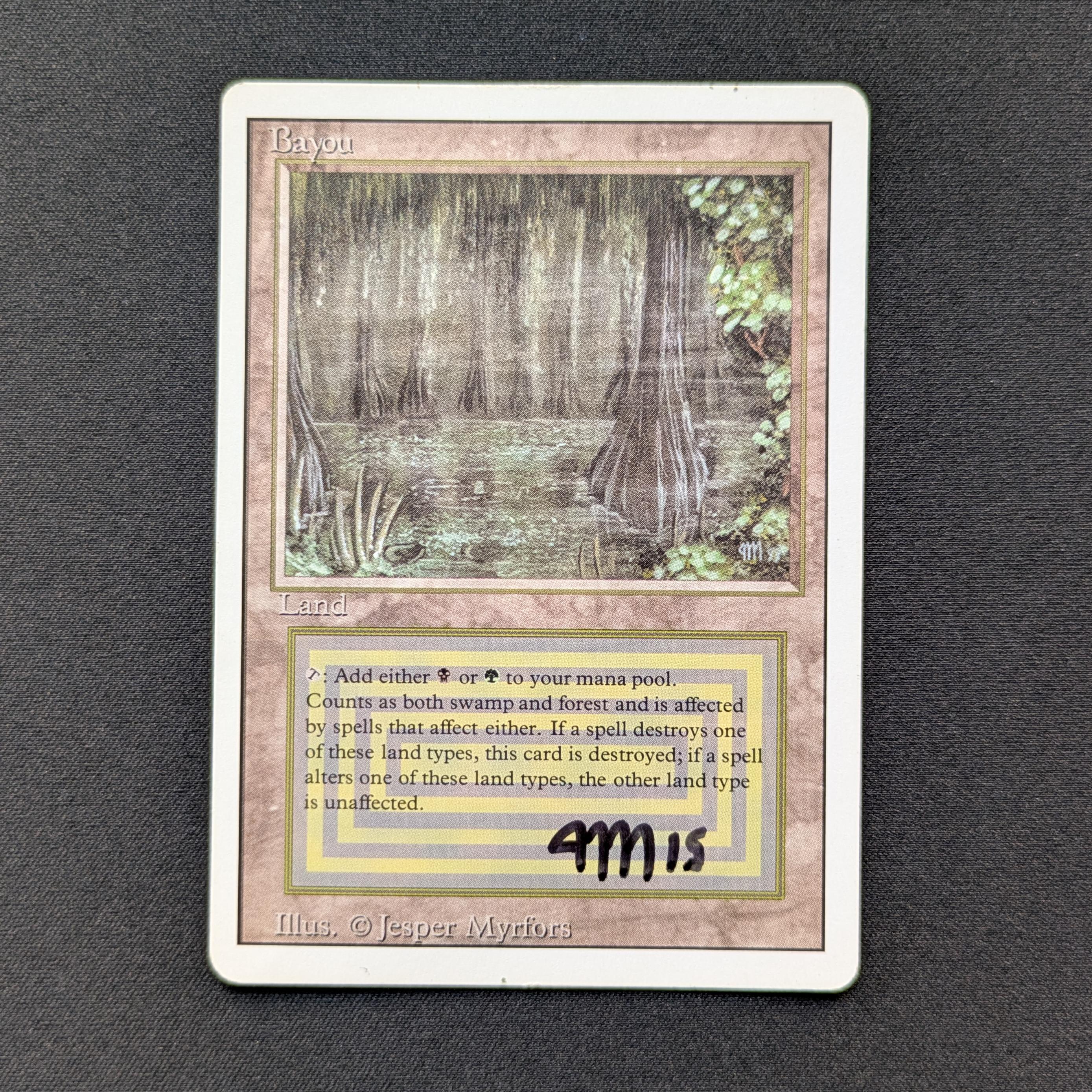 MTG Singles - Bayou - Revised - LP - SIGNED - 28570