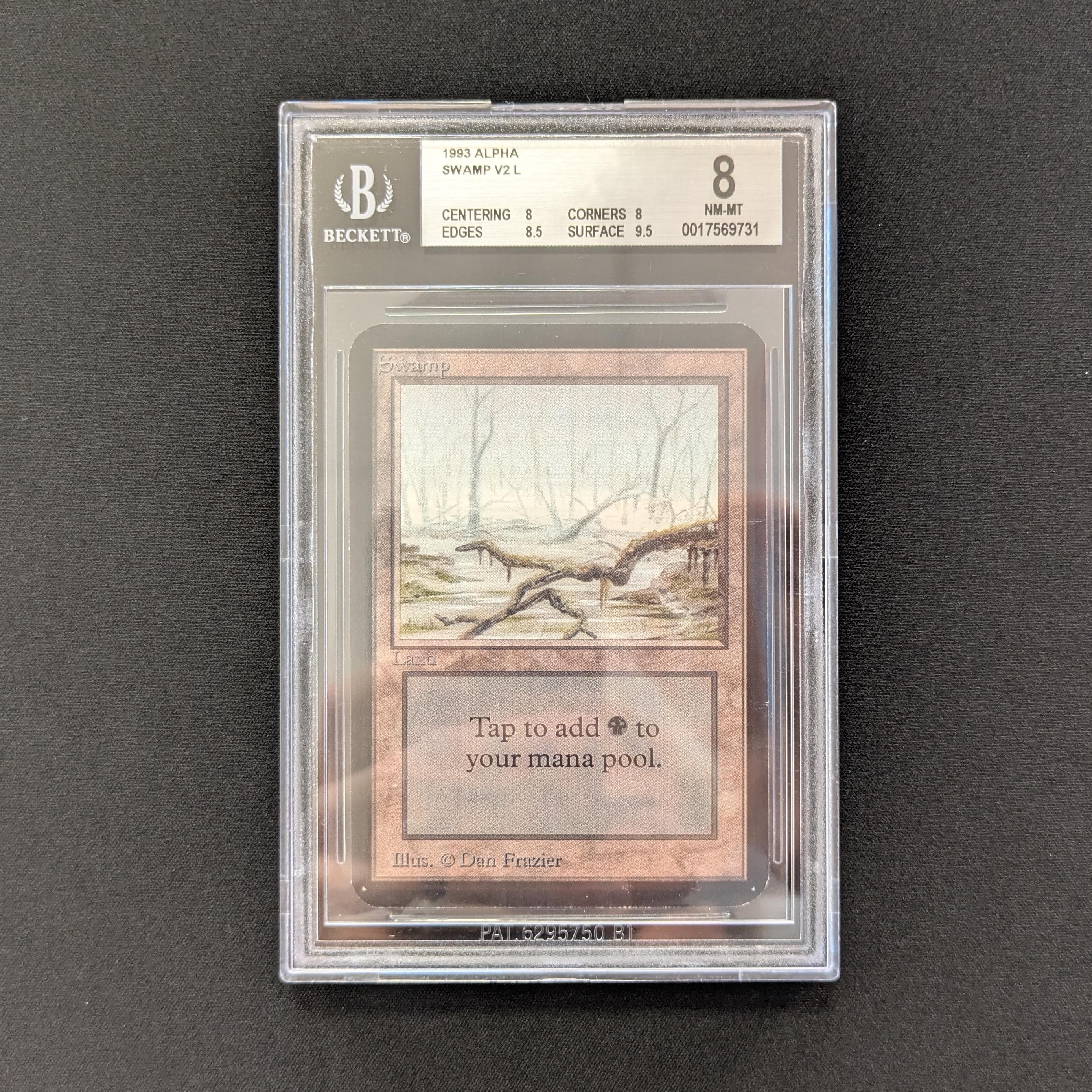 MTG Singles - Swamp (V.2) - Alpha - BGS 8 -