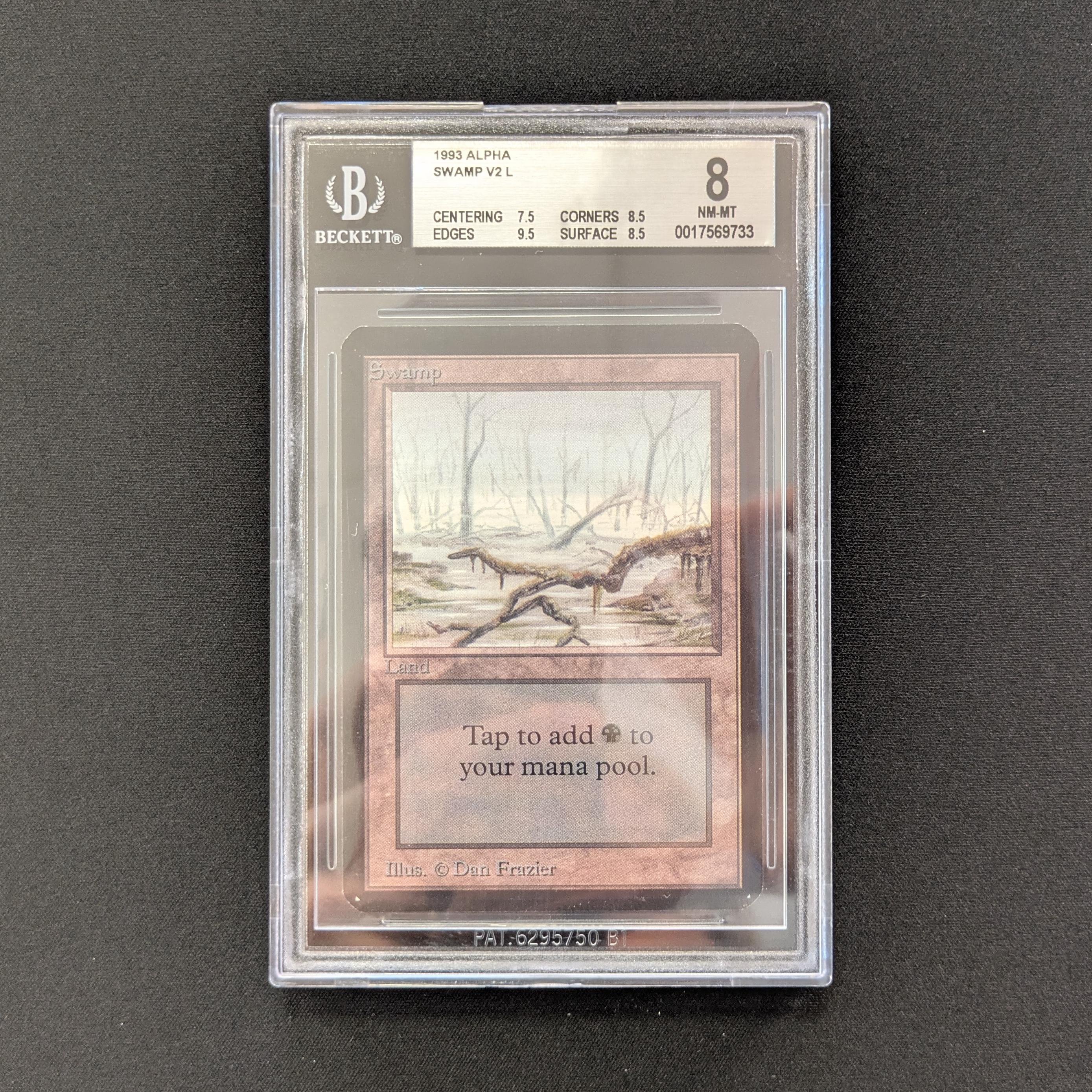 MTG Singles - Swamp (V.2) - Alpha - BGS 8 -
