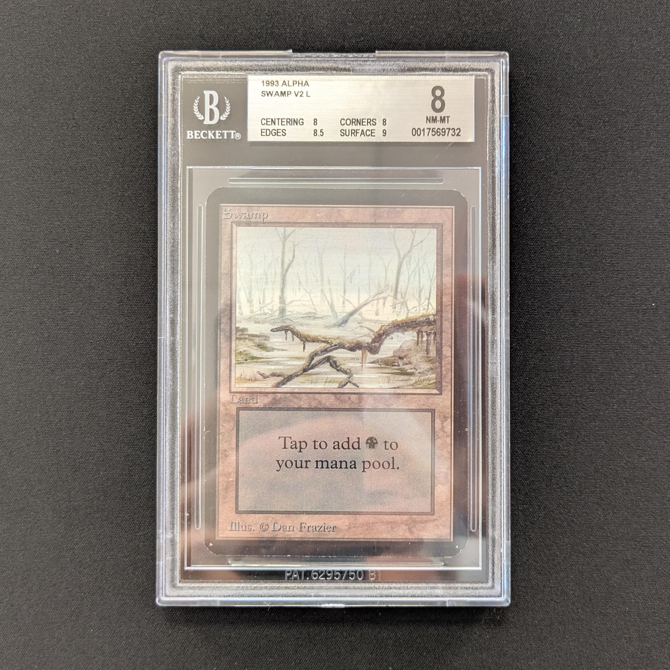 MTG Singles - Swamp (V.2) - Alpha - BGS 8 -