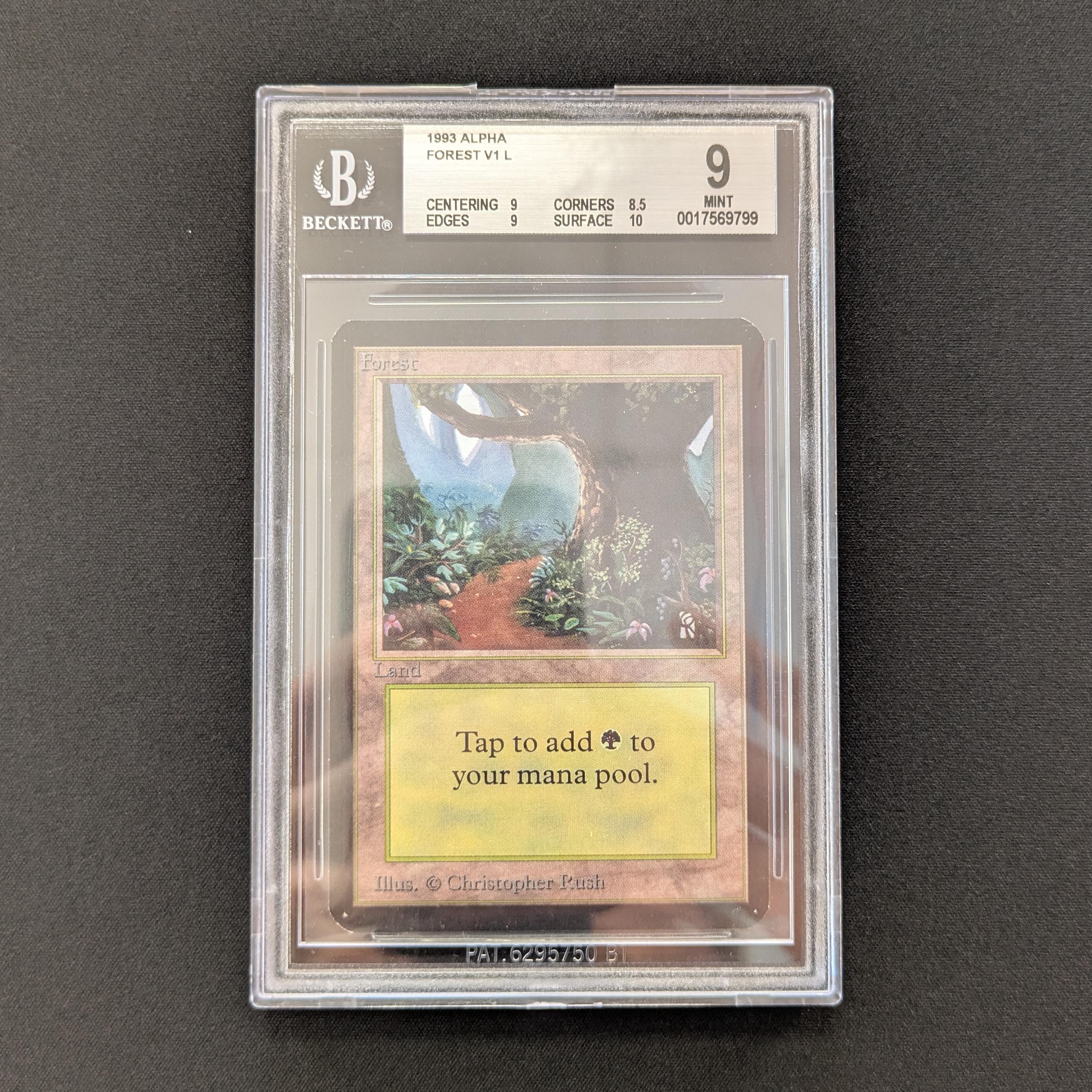 MTG Singles - Forest (V.1) - Alpha - BGS 9 -