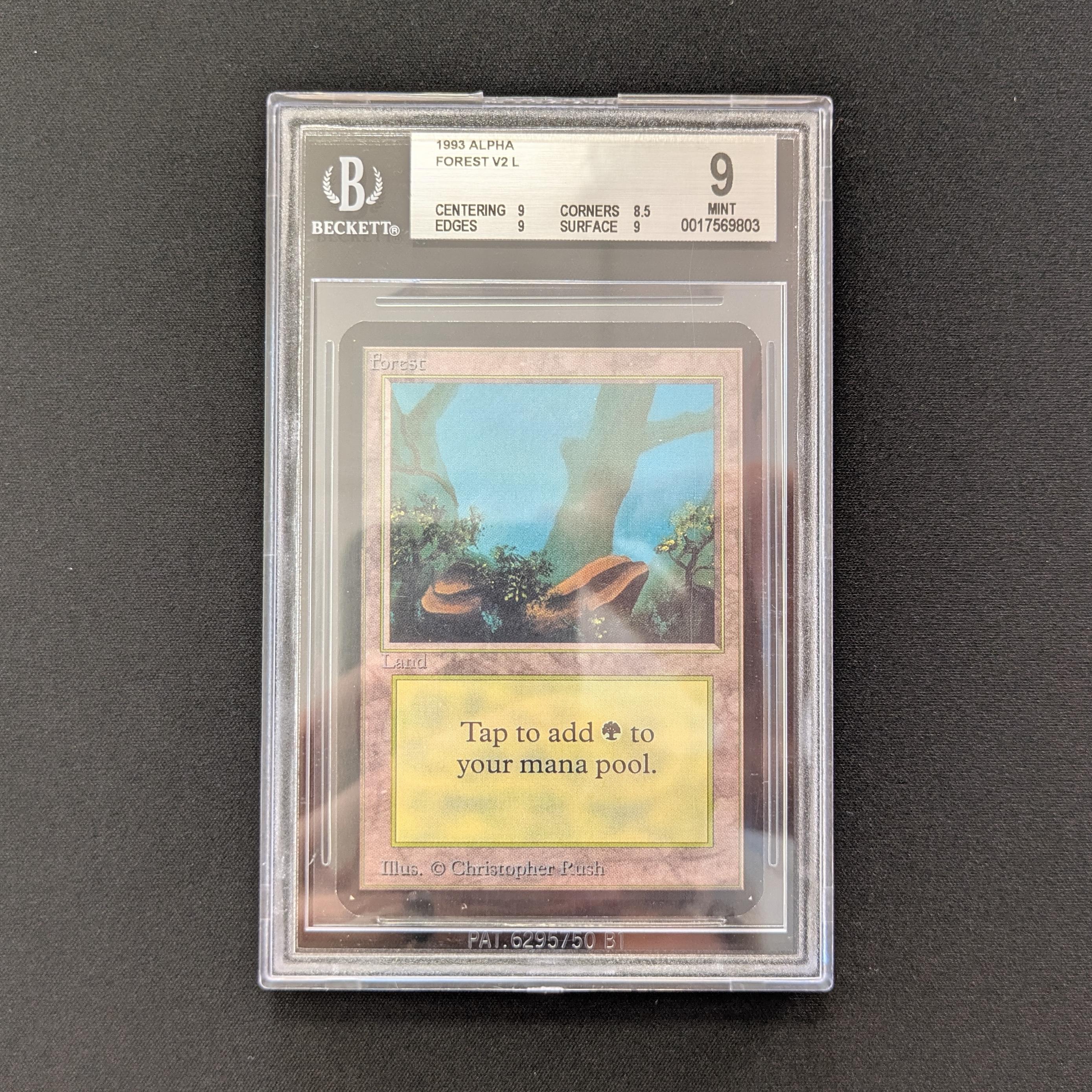 MTG Singles - Forest (V.2) - Alpha - BGS 9 -