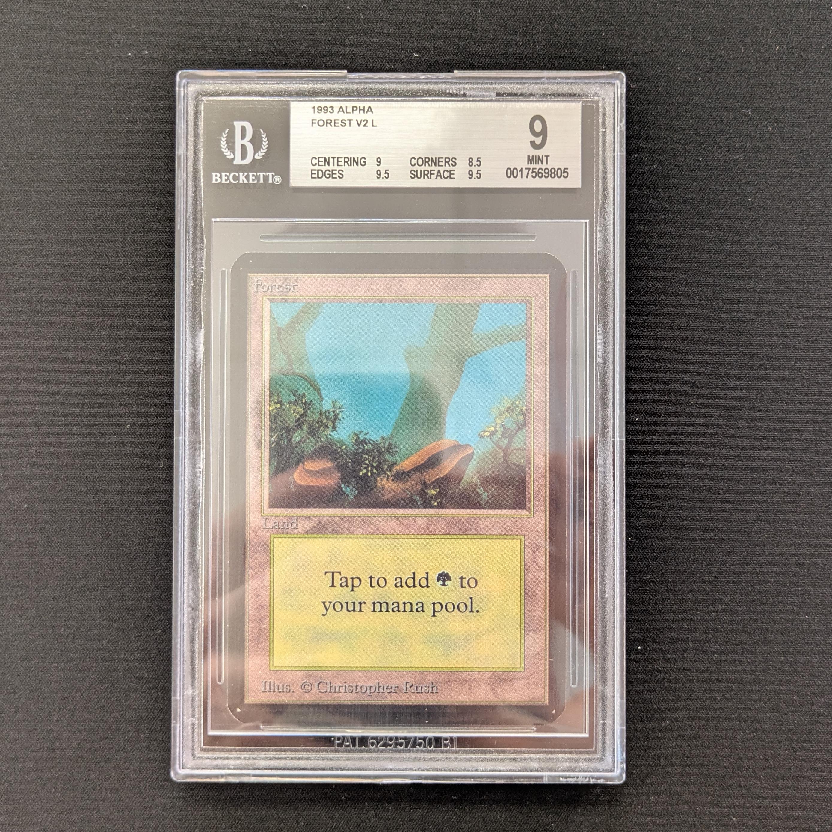 MTG Singles - Forest (V.2) - Alpha - BGS 9 -