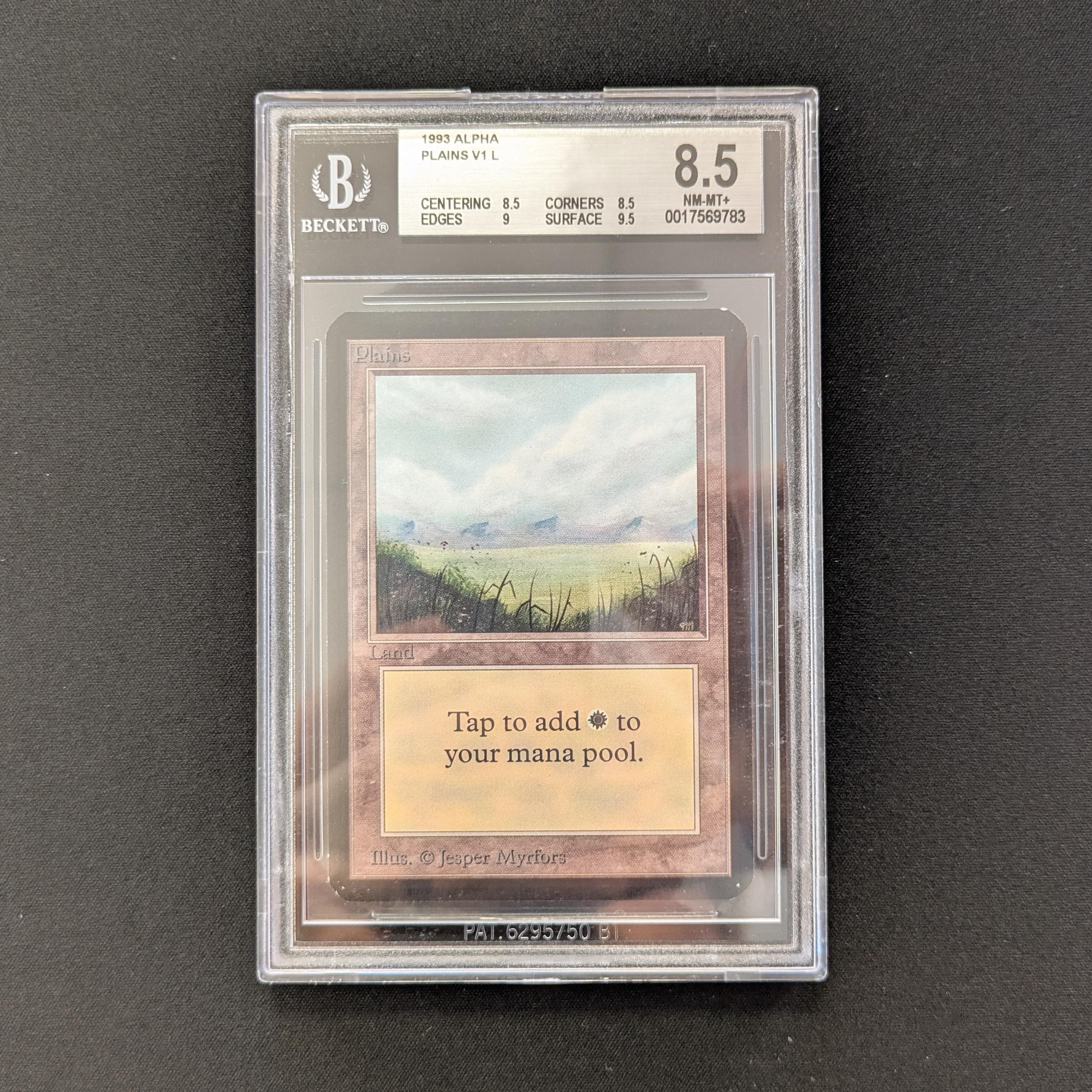 MTG Singles - Plains (V.1) - Alpha - BGS 8.5 -