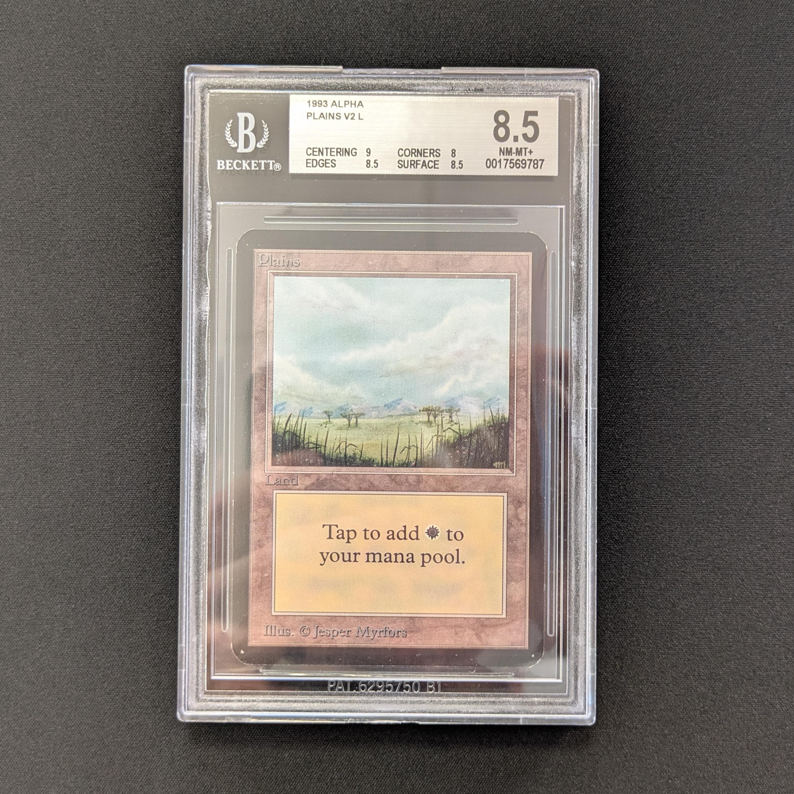 MTG Singles - Plains (V.2) - Alpha - BGS 8.5 -