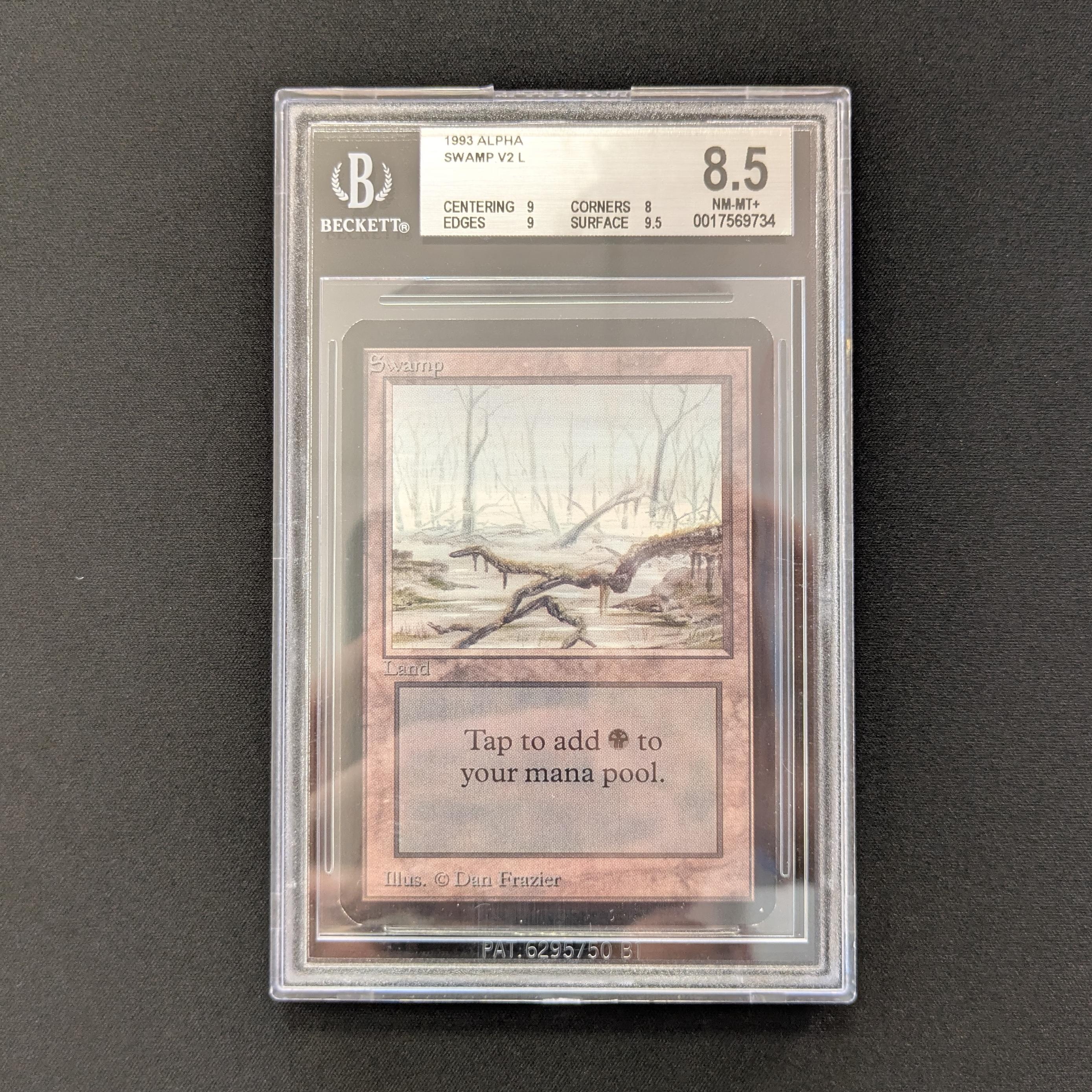 MTG Singles - Swamp (V.2) - Alpha - BGS 8.5 -