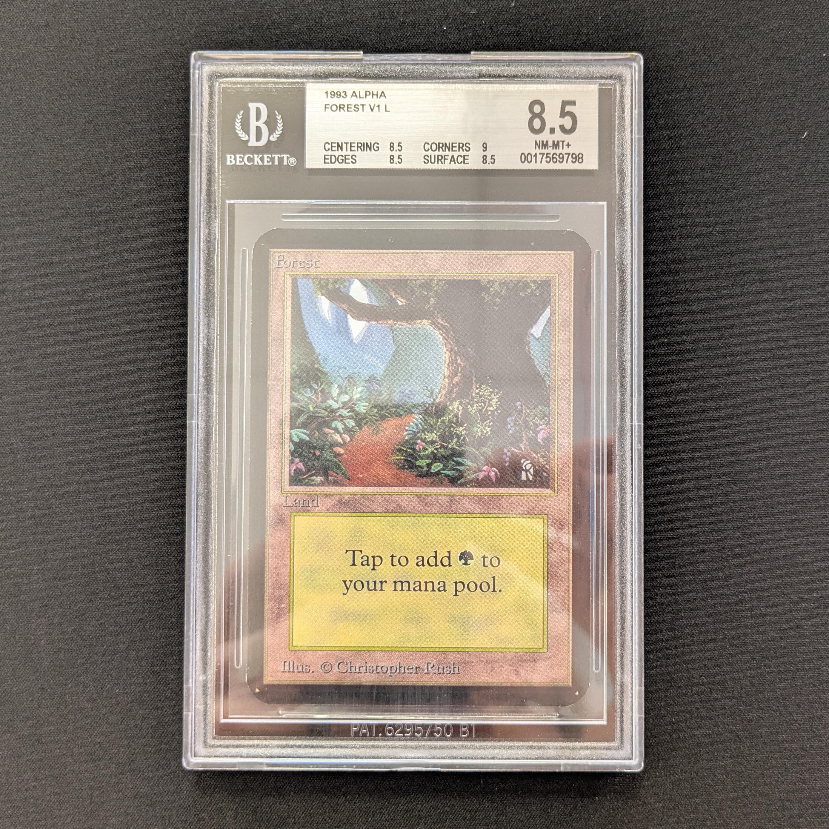 MTG Singles - Forest (V.1) - Alpha - BGS 8.5 -