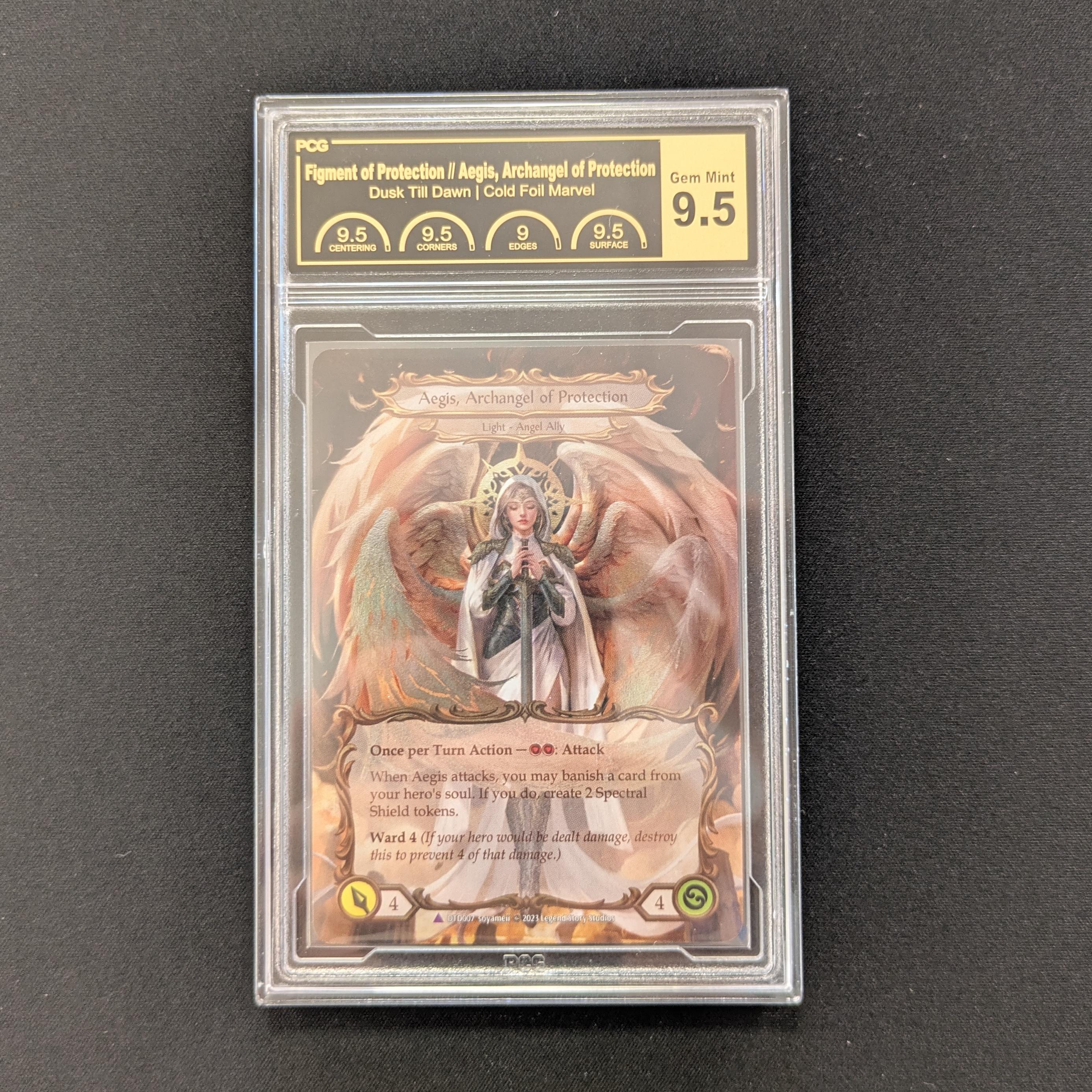 FAB Singles - Figment of Protection // Aegis, Archangel of Protection (Marvel) - - Dusk till Dawn - PCG 9.5 -