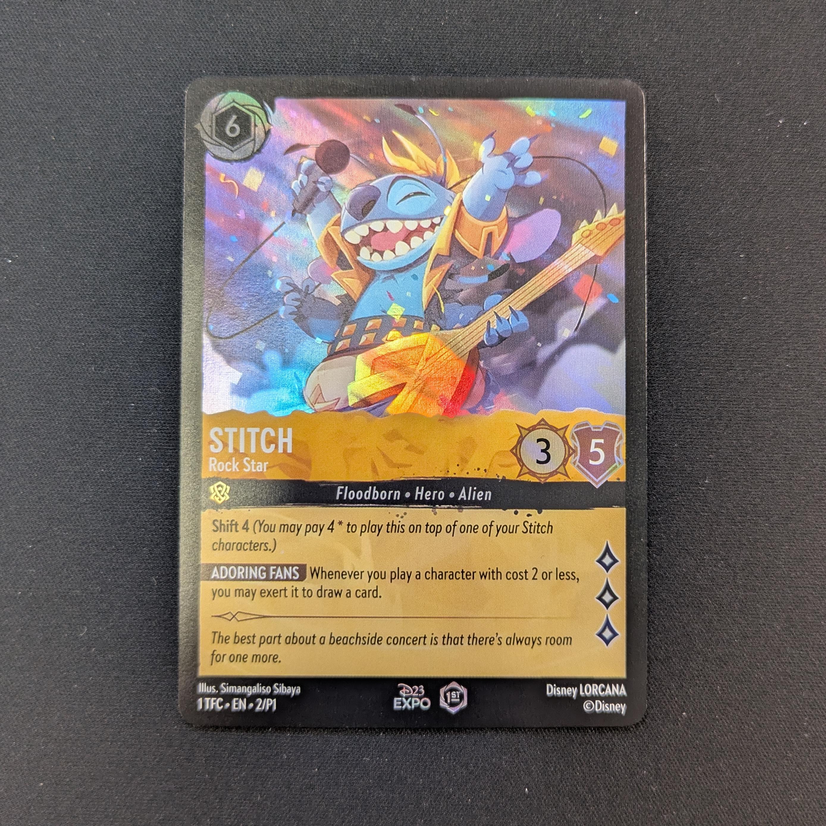 Lorcana Singles - Stitch - Rock Star (D23 Expo) - - Promos Year 1 - NM -