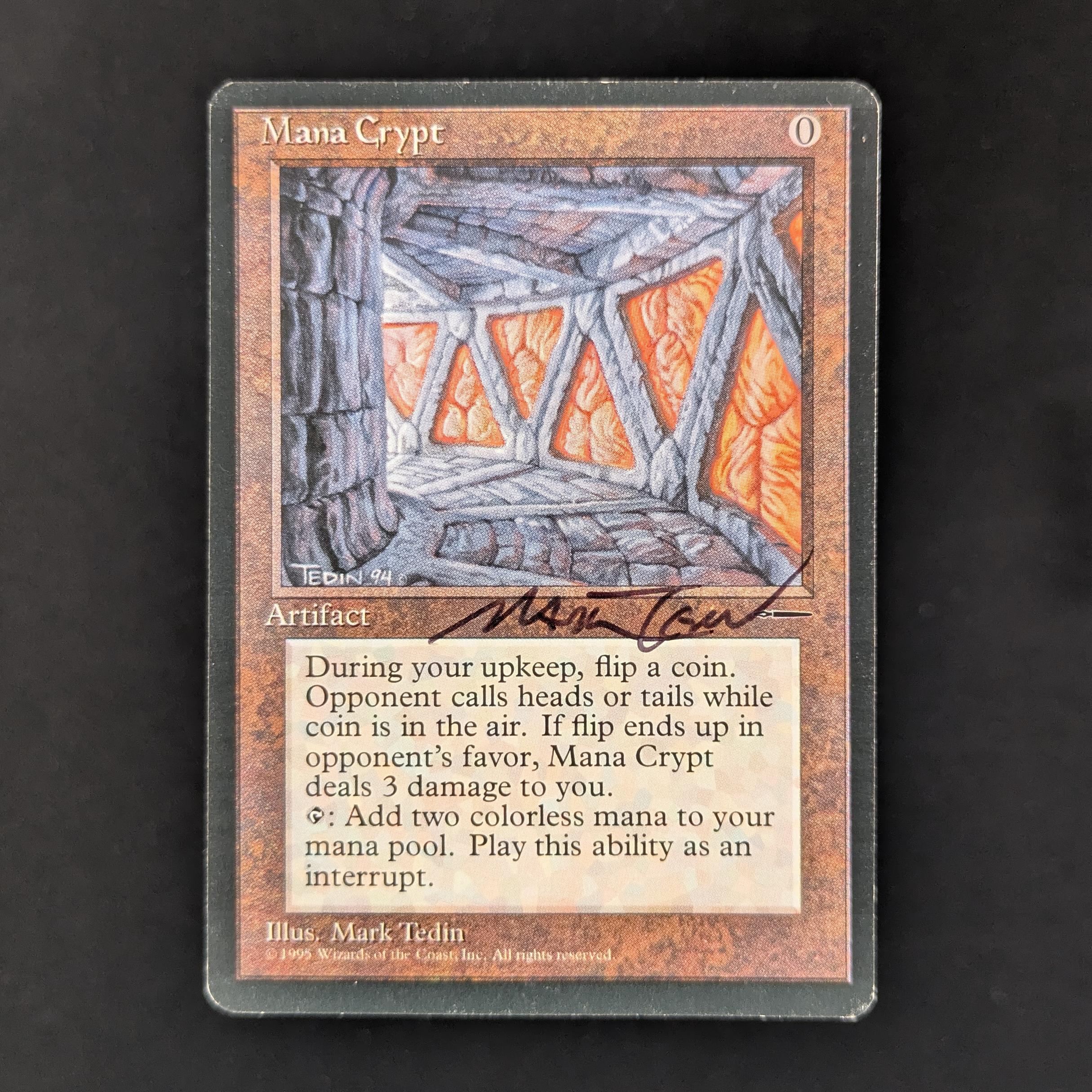 MTG Singles - Mana Crypt (Book Insert) - Harper Prism Promos - GD, SIGNED -