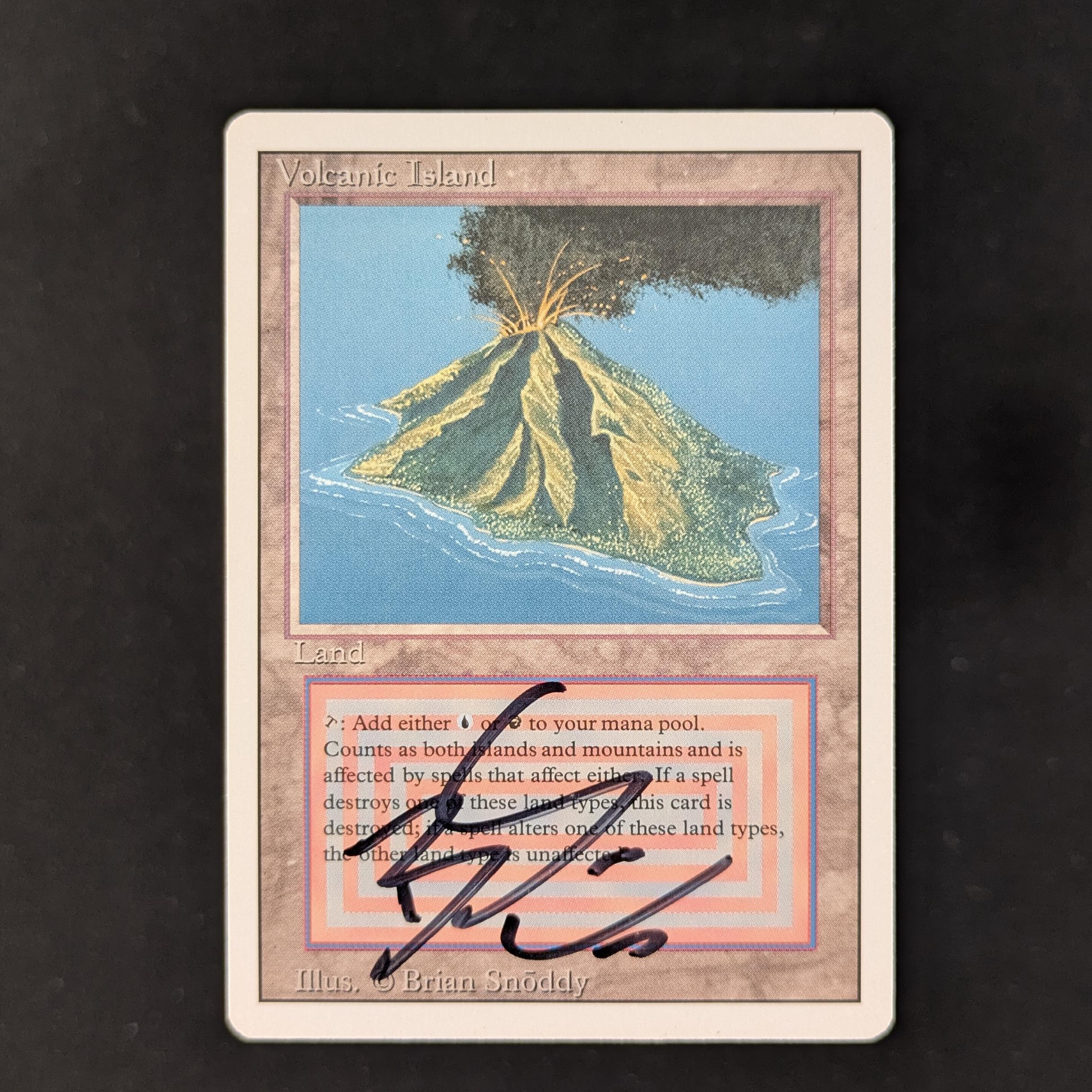 MTG Singles - Volcanic Island - Revised - EX - SIGNED - 29943