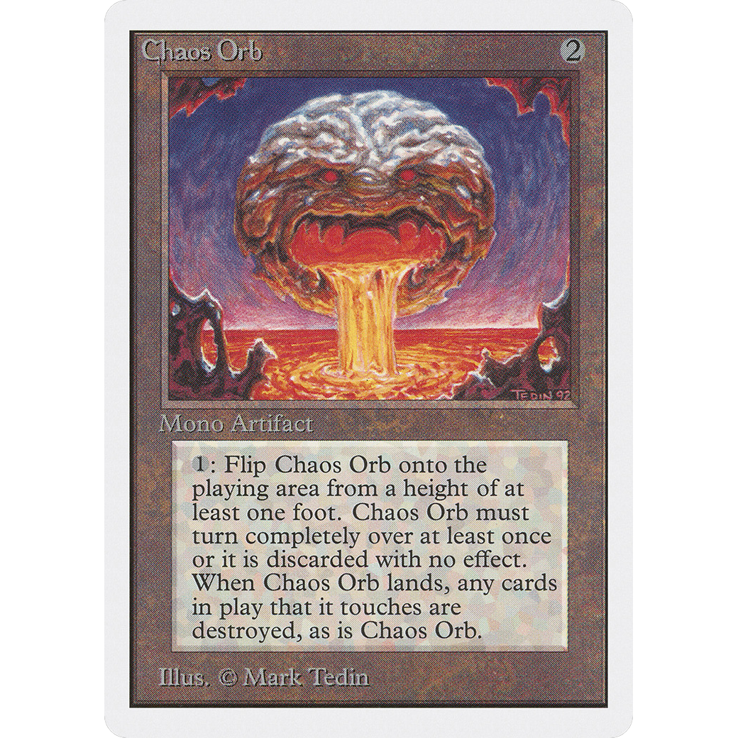 Signed Unlimited Chaos Orb | Moderatly Played (MP) Condition