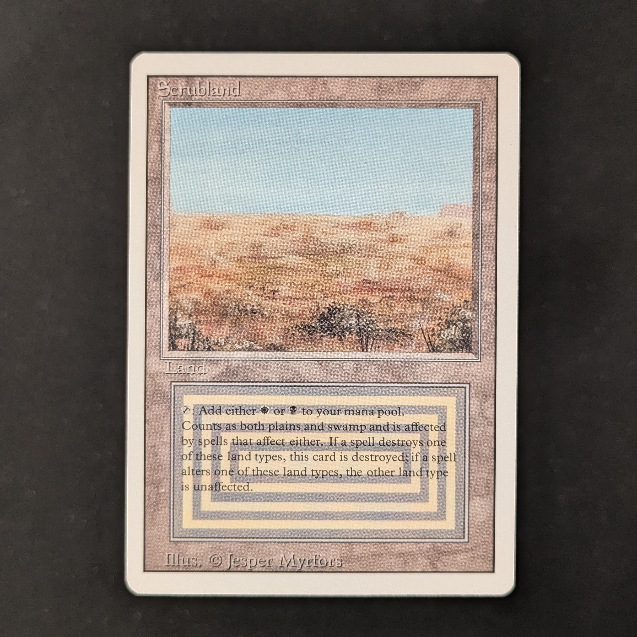 MTG Singles - Scrubland - Revised - GD - DENT - 30206