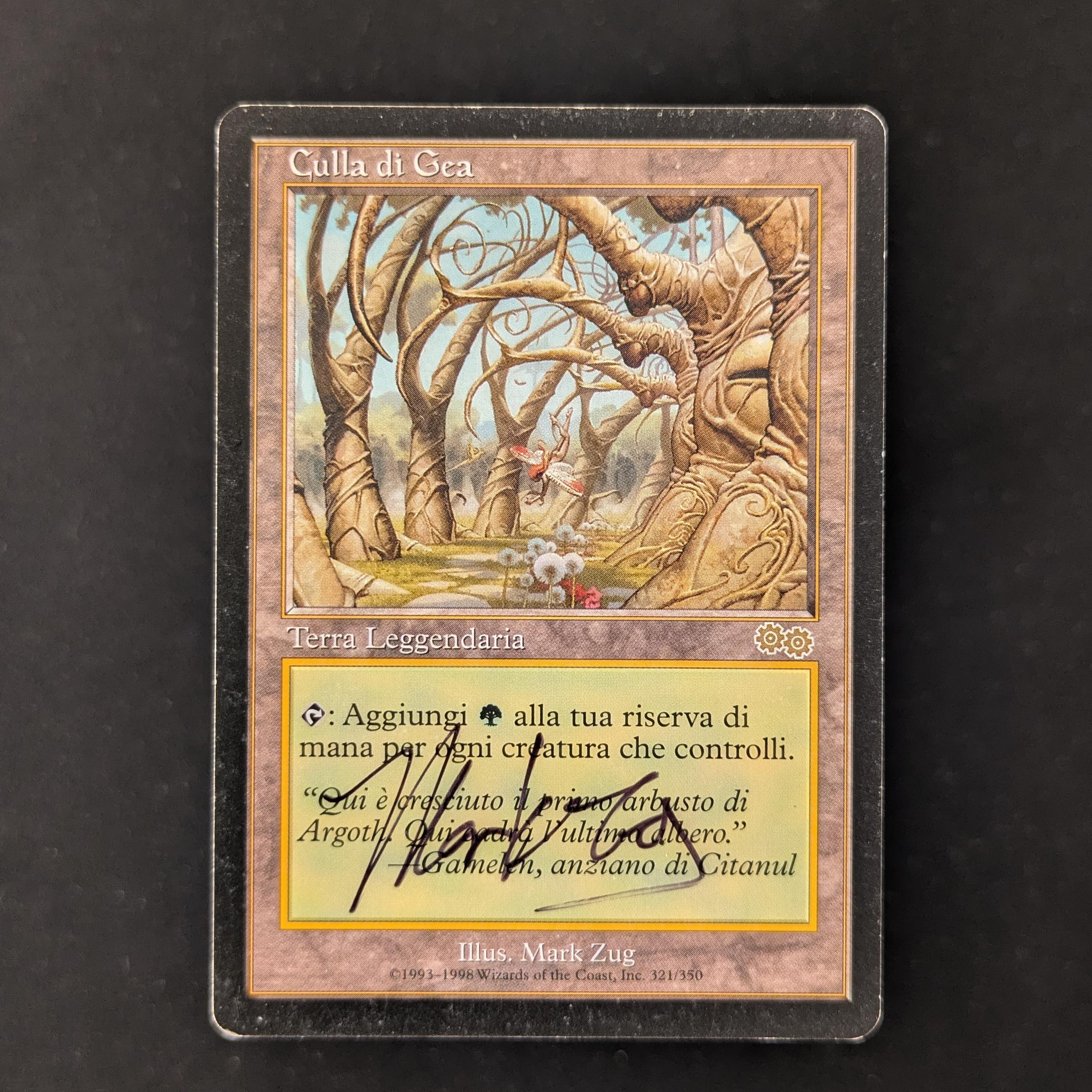 MTG Singles - Gaea's Cradle - Urza's Saga - Italian - LP - SIGNED - 30270