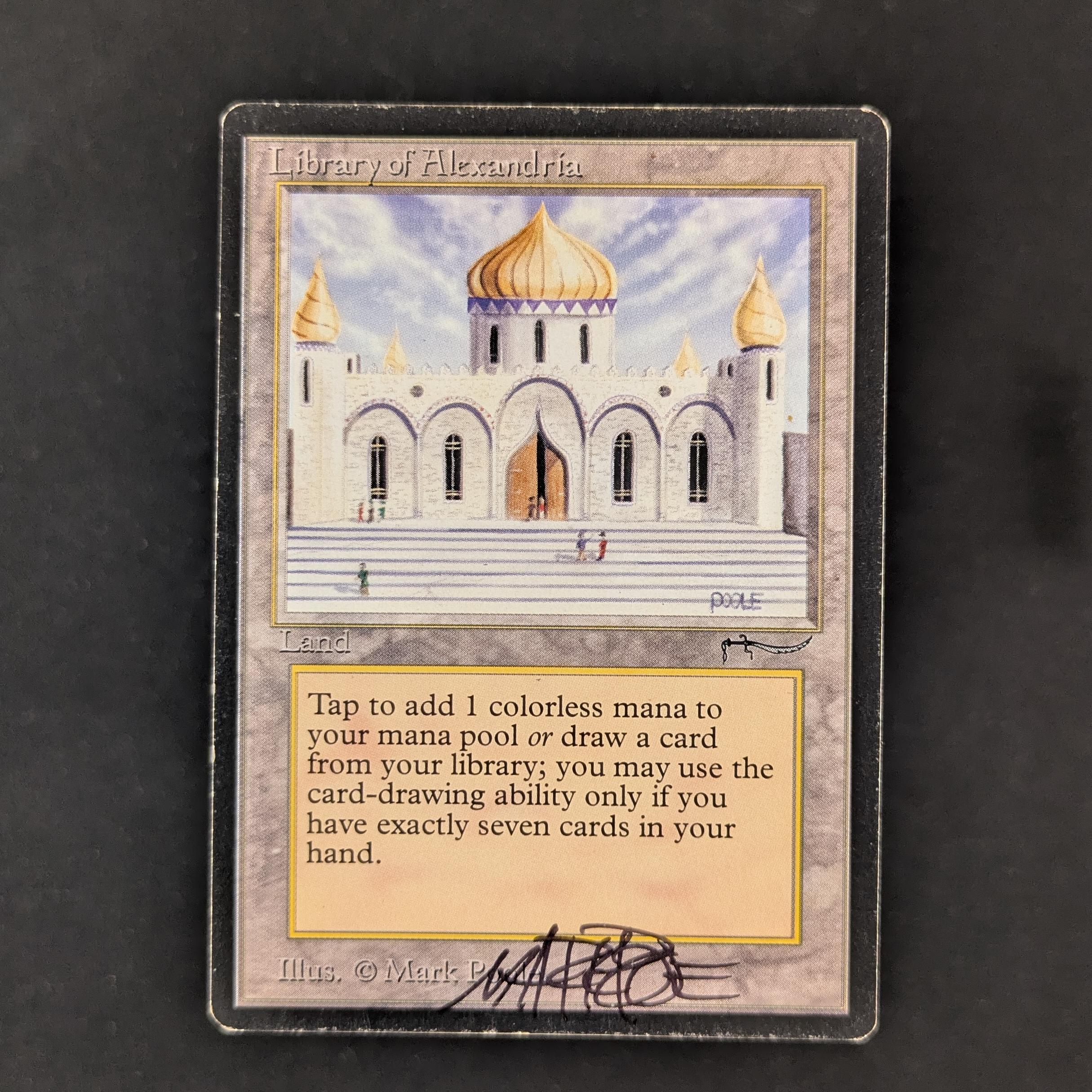 MTG Singles - Library of Alexandria - Arabian Nights - LP - SIGNED - 30536