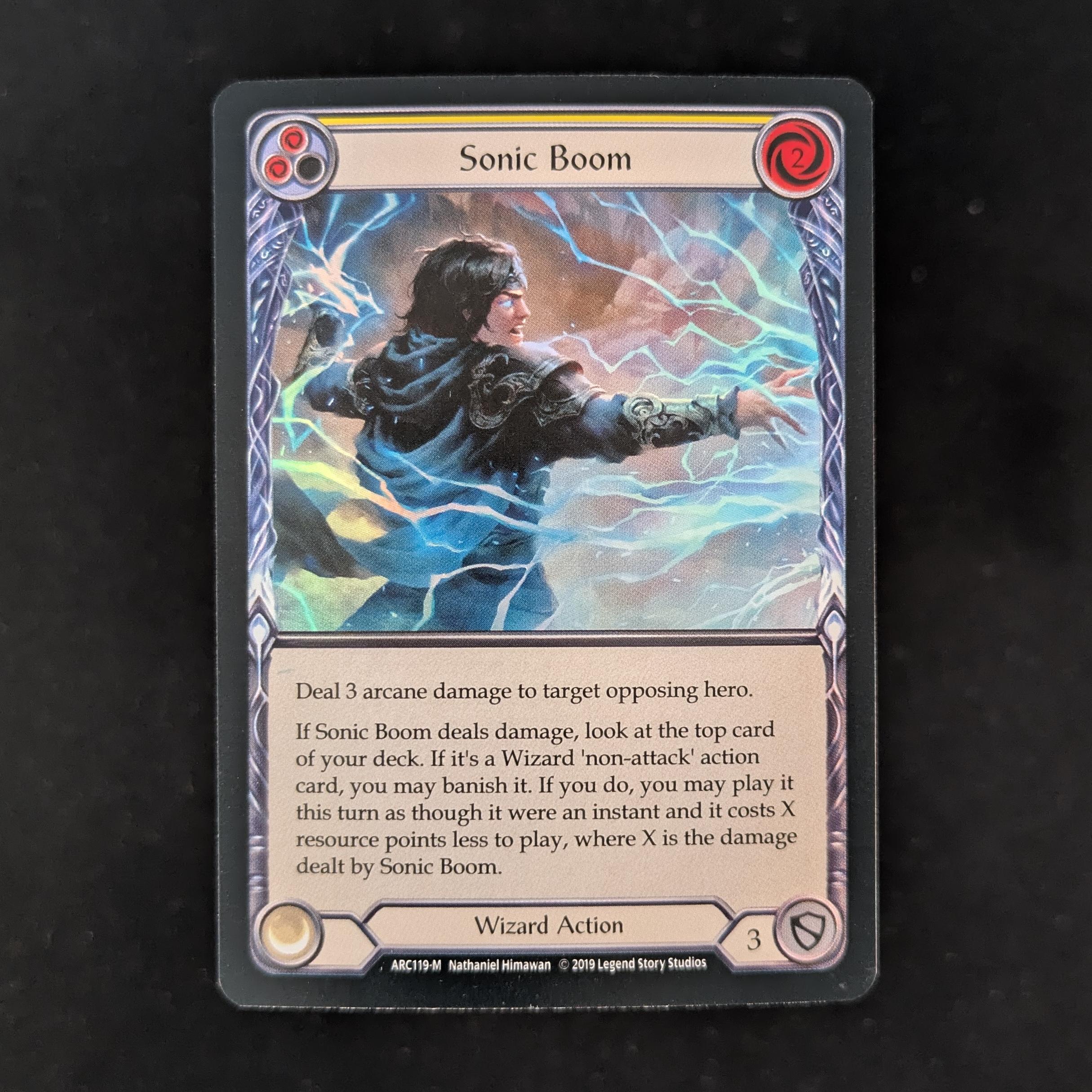 FAB Singles - Sonic Boom (Rainbow Foil) - - Arcane Rising First - NM -