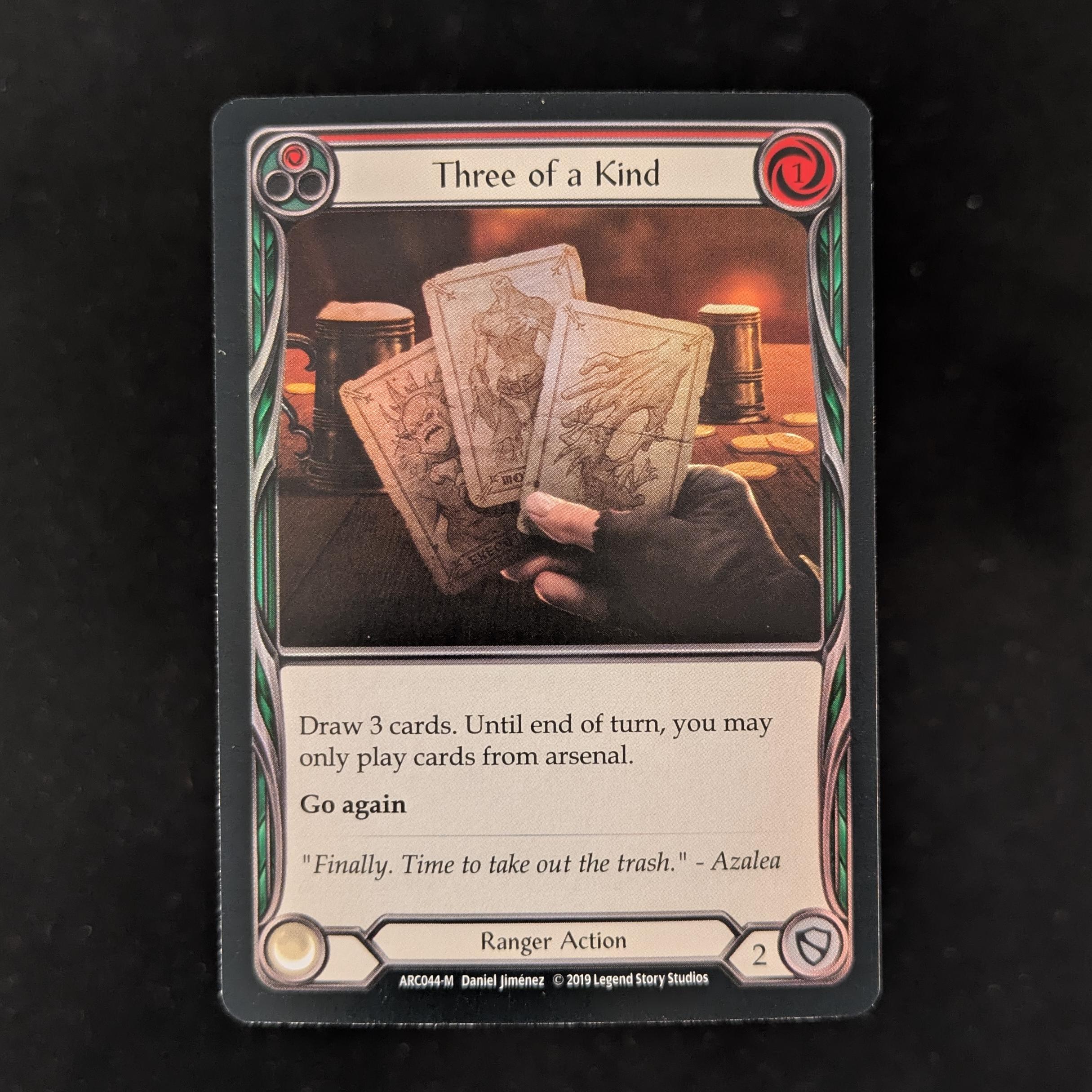 FAB Singles - Three of a Kind (Rainbow Foil) - - Arcane Rising First - NM -