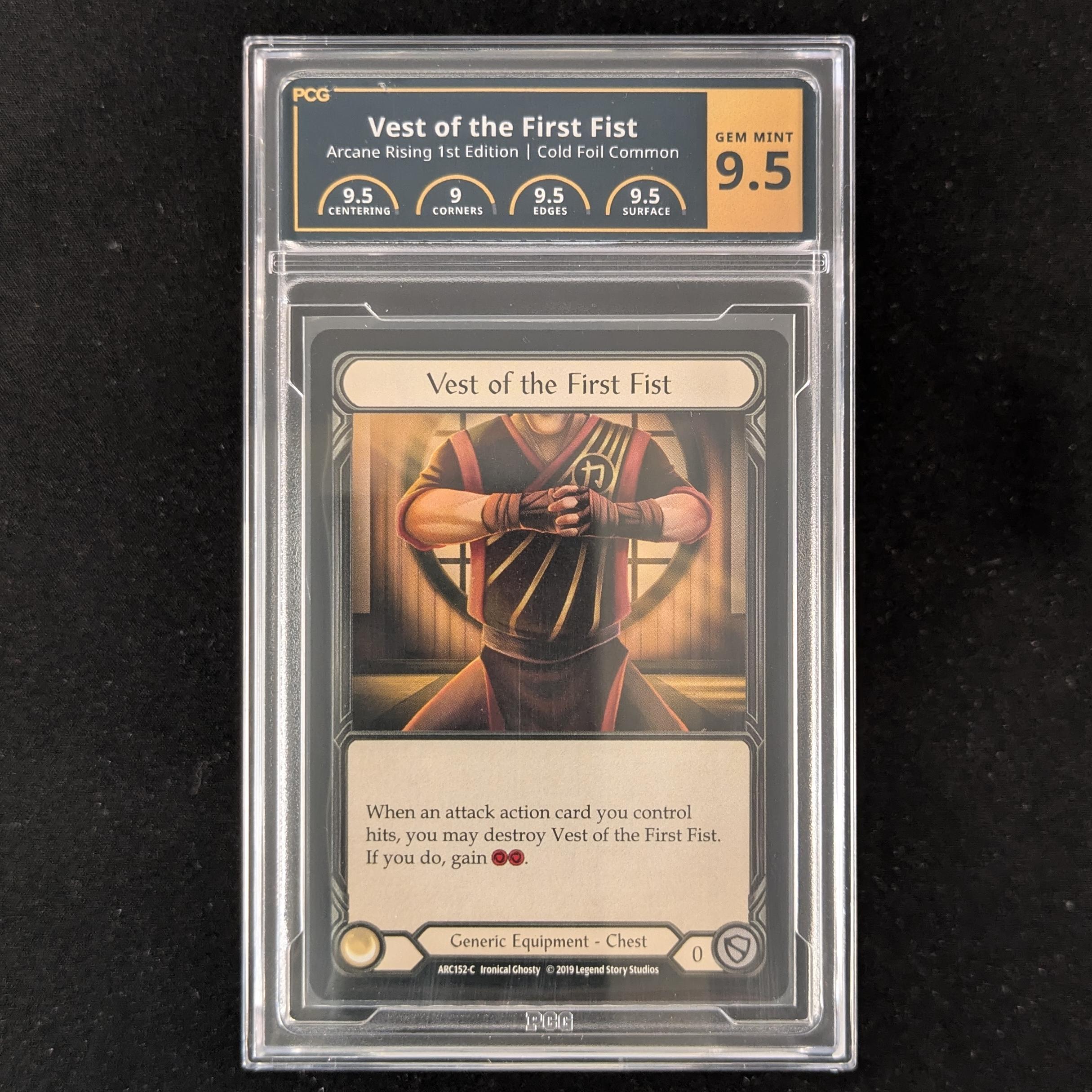FAB Singles - Vest of the First Fist (Cold Foil) - - Arcane Rising First - PCG 9.5 -