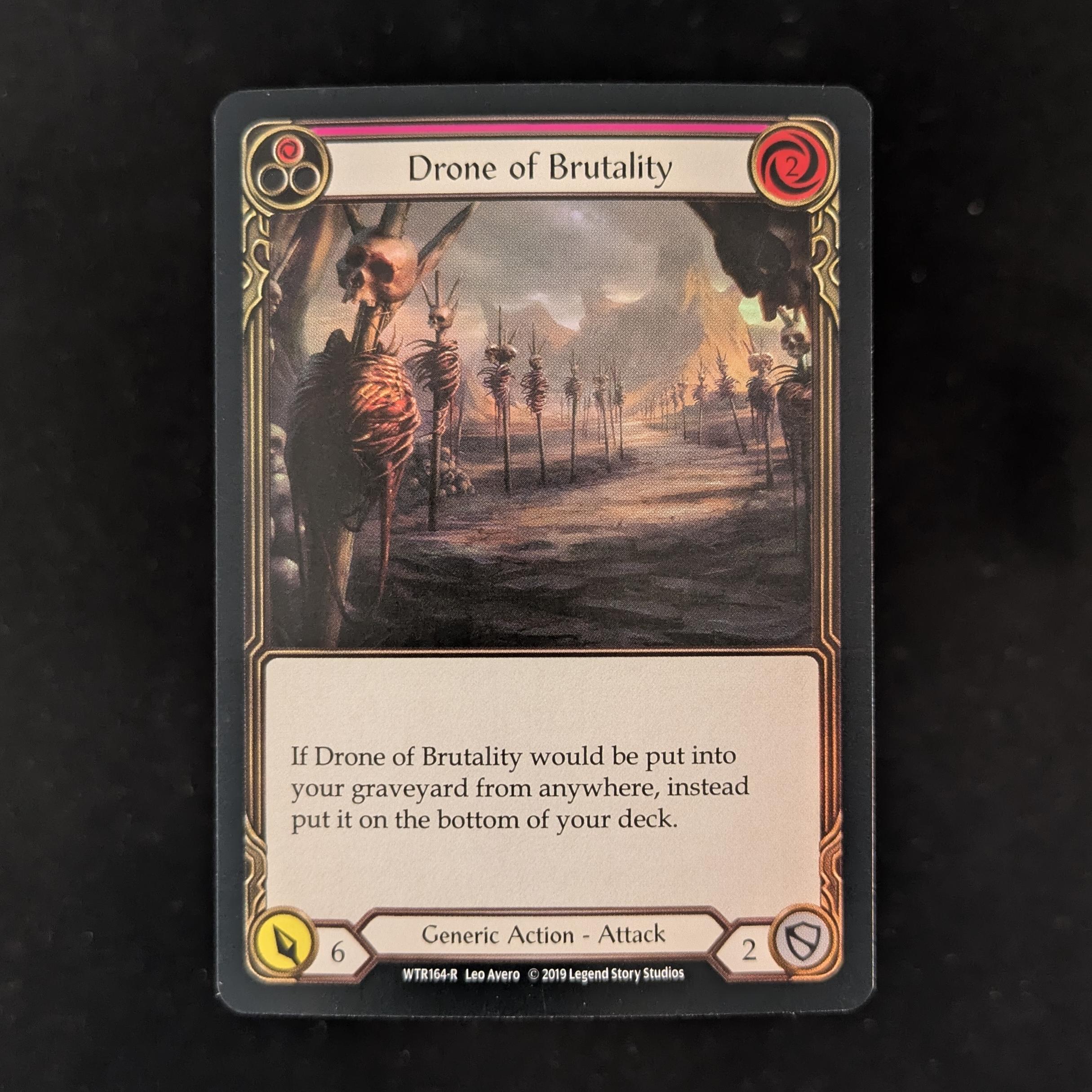 FAB Singles - Drone of Brutality (Red) (Rainbow Foil) - - Welcome to Rathe Alpha - NM -