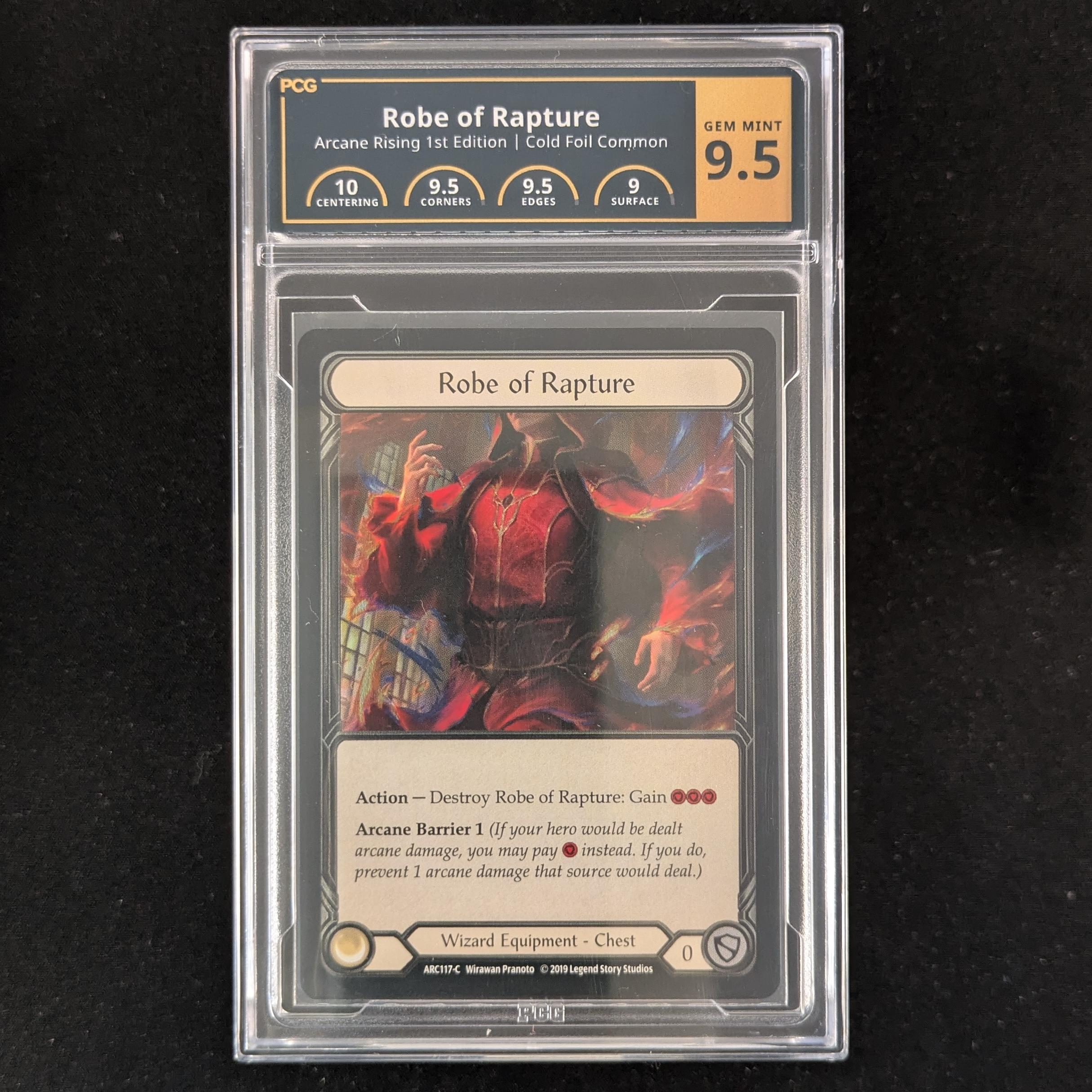 FAB Singles - Robe of Rapture (Cold Foil) - - Arcane Rising First - PCG 9.5 -