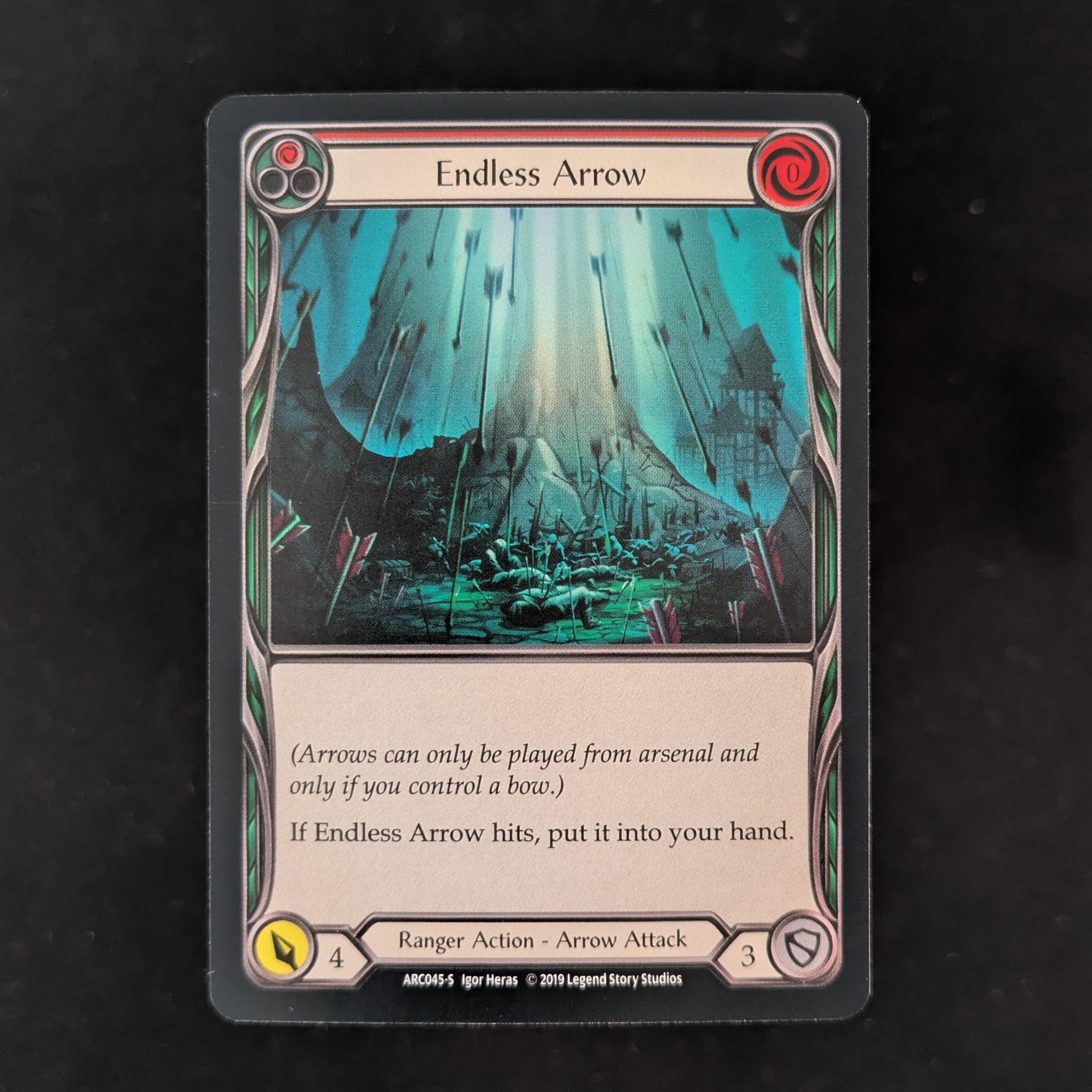 FAB Singles - Endless Arrow (Rainbow Foil) - - Arcane Rising First - NM -