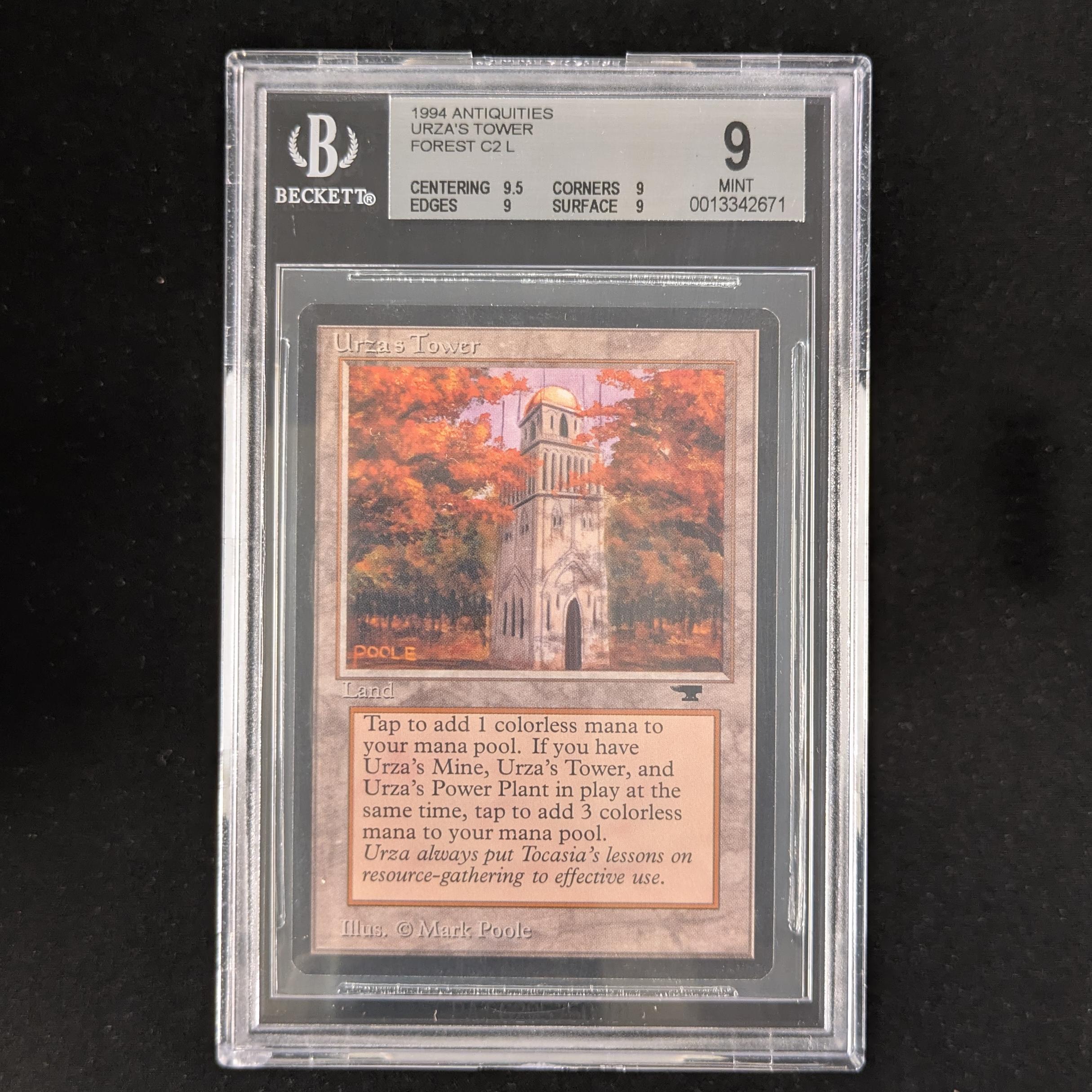 MTG Singles - Urza's Tower (Forest) - Antiquities - BGS 9 -
