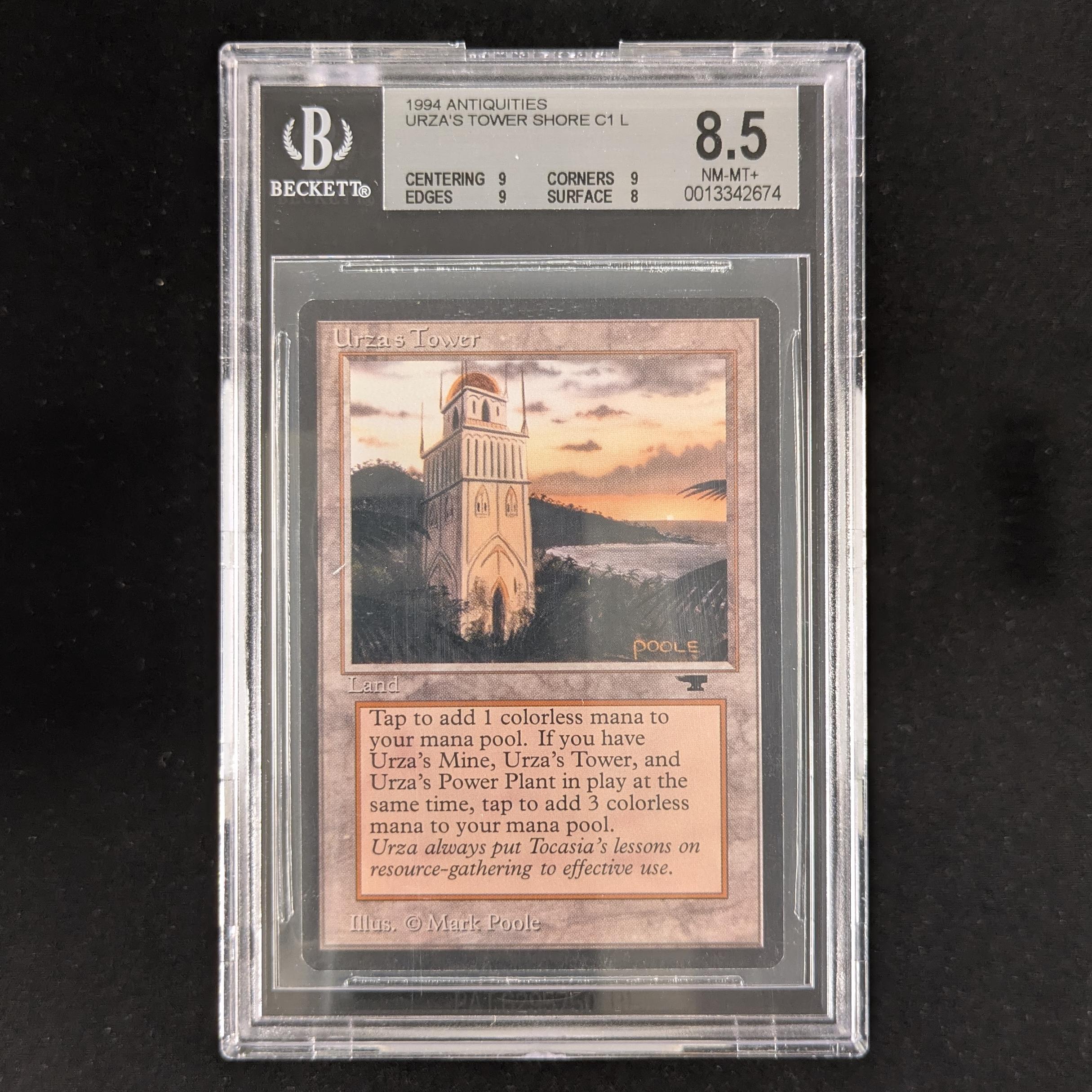 MTG Singles - Urza's Tower (Shore) - Antiquities - BGS 8.5 -