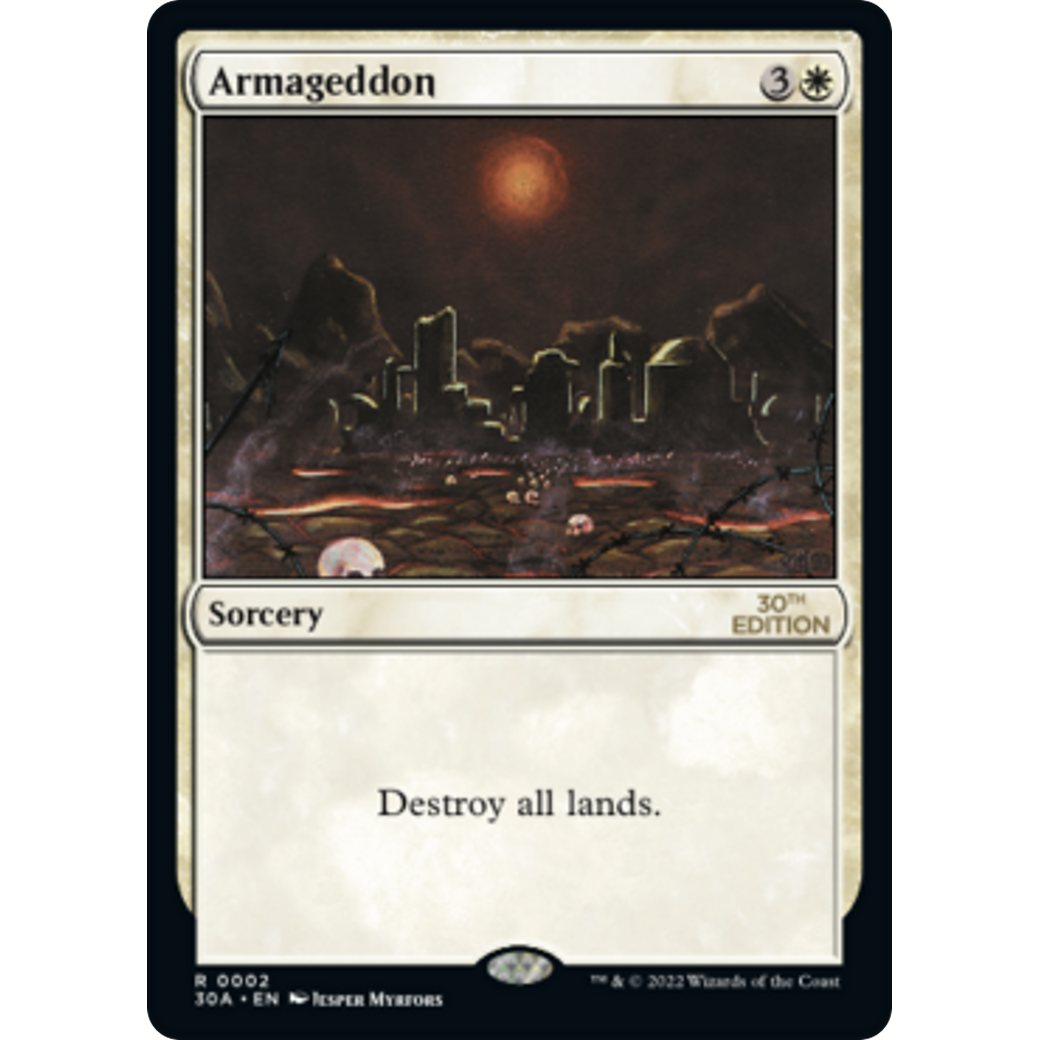 armageddon card mtg (German) Destroy all lands. FOIL Armageddon from Amonkhet Invocations