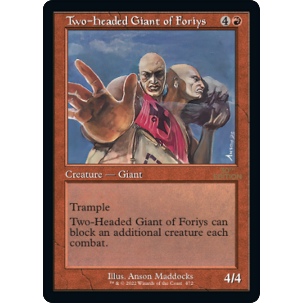 MTG Singles - Two-Headed Giant of Foriys (Retro Frame) - 30th Anniversary Edition -