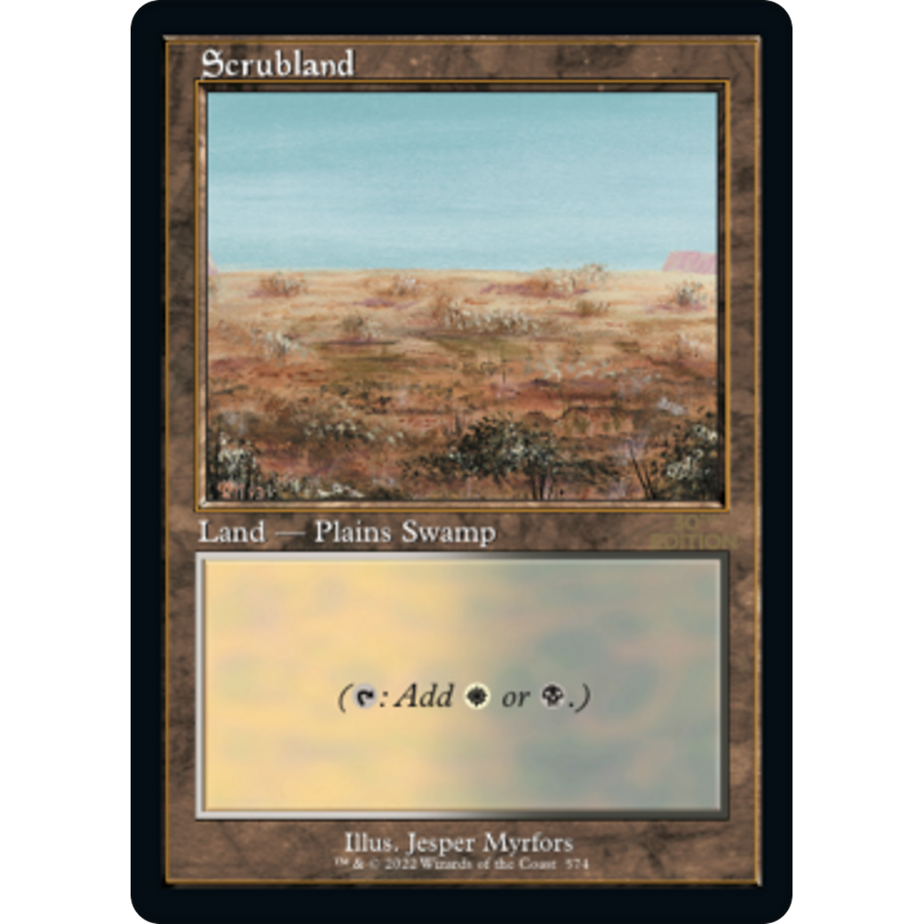 MTG Singles - Scrubland (Retro Frame) - 30th Anniversary Edition -
